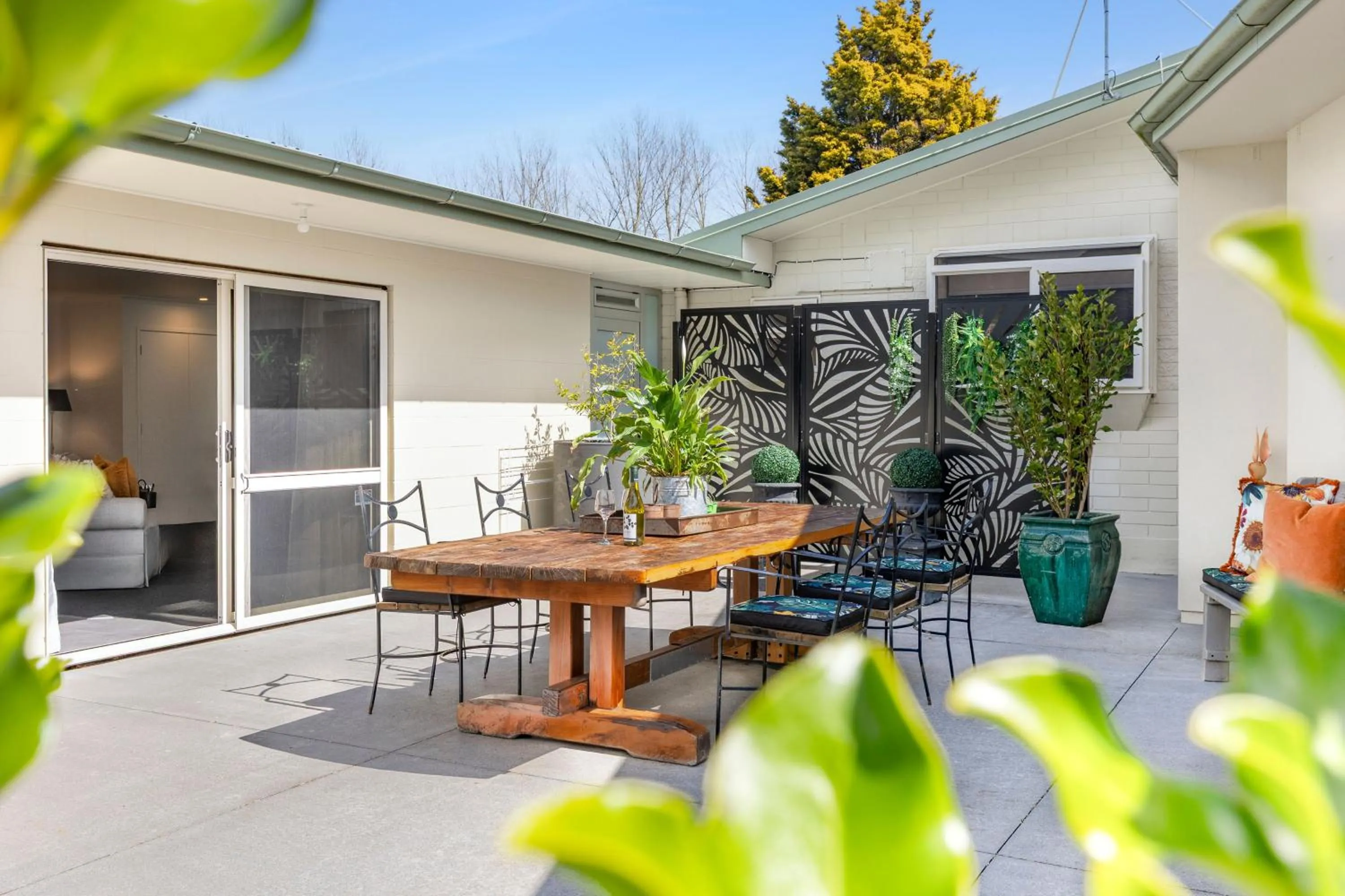Patio in Matamata Lodge