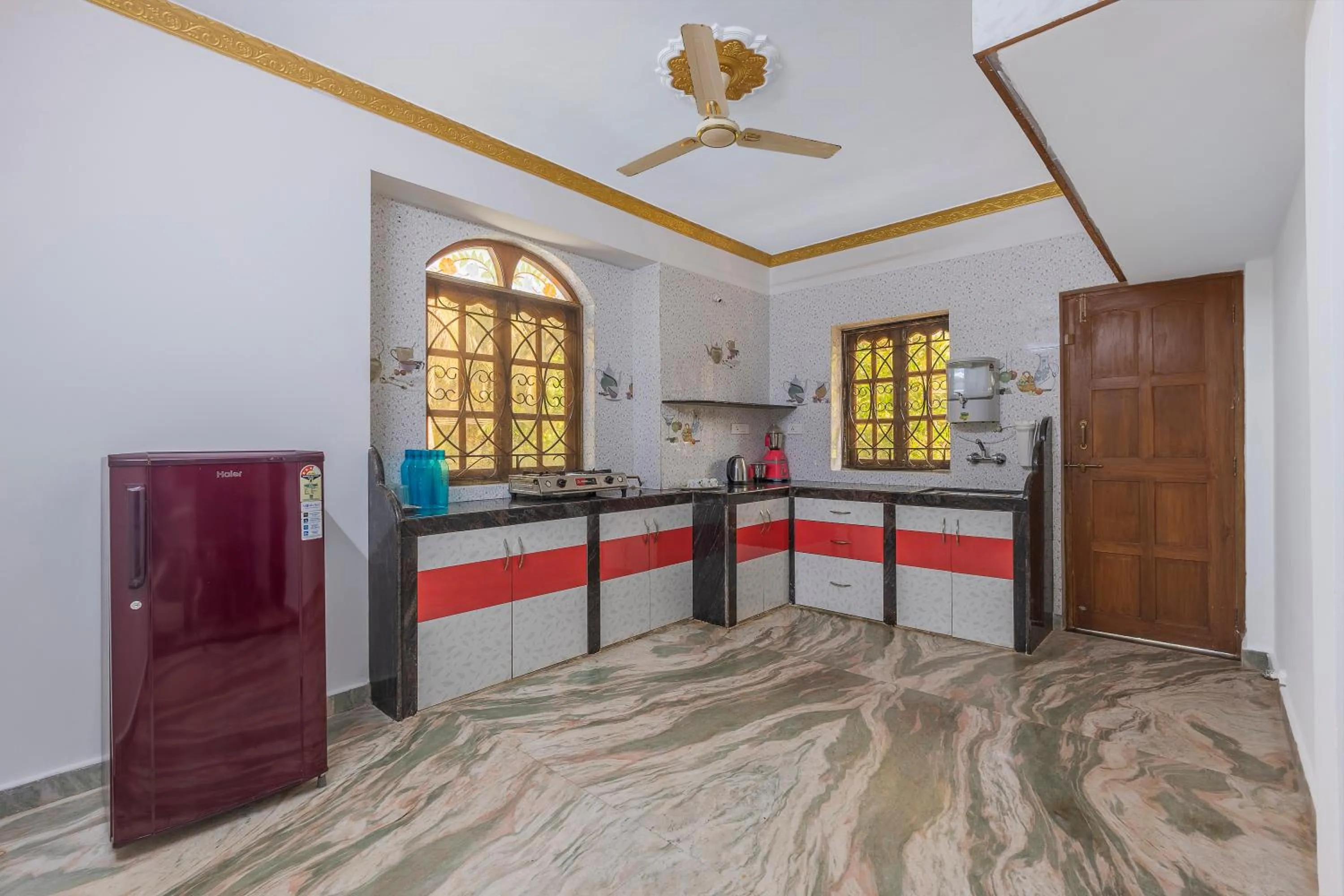 Kitchen or kitchenette, Bed in The Sequeira Goa