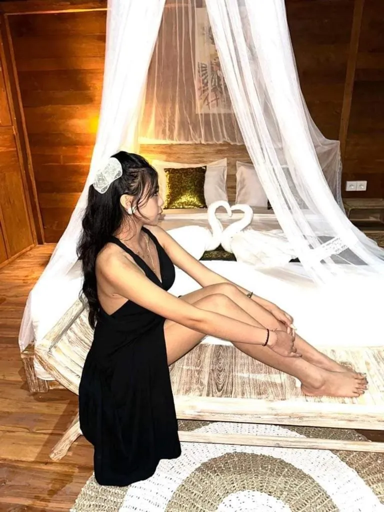 Bed in Starlake Villa & Glamping