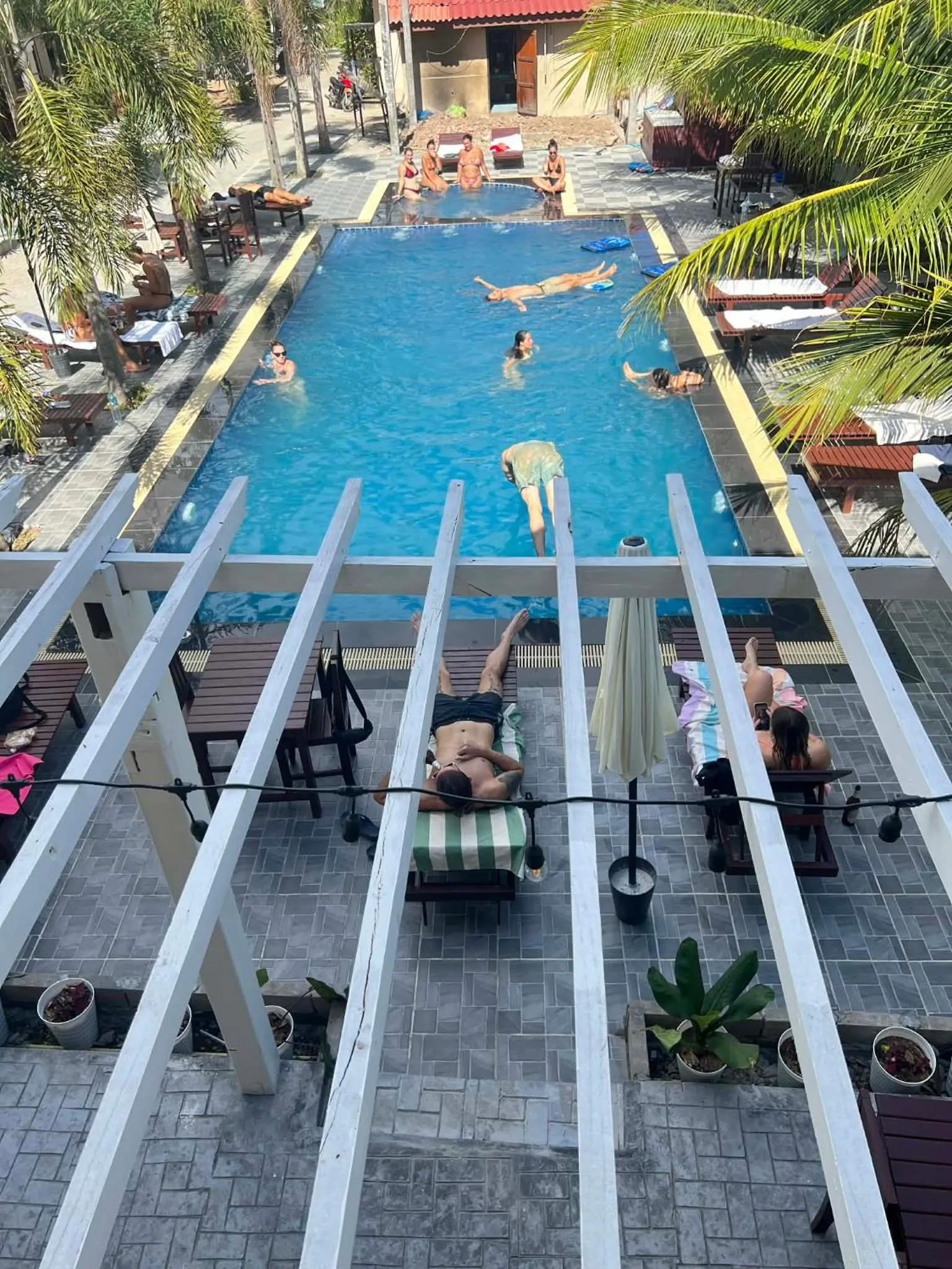 Pool view in Lebijou Guesthouse - Konesavath