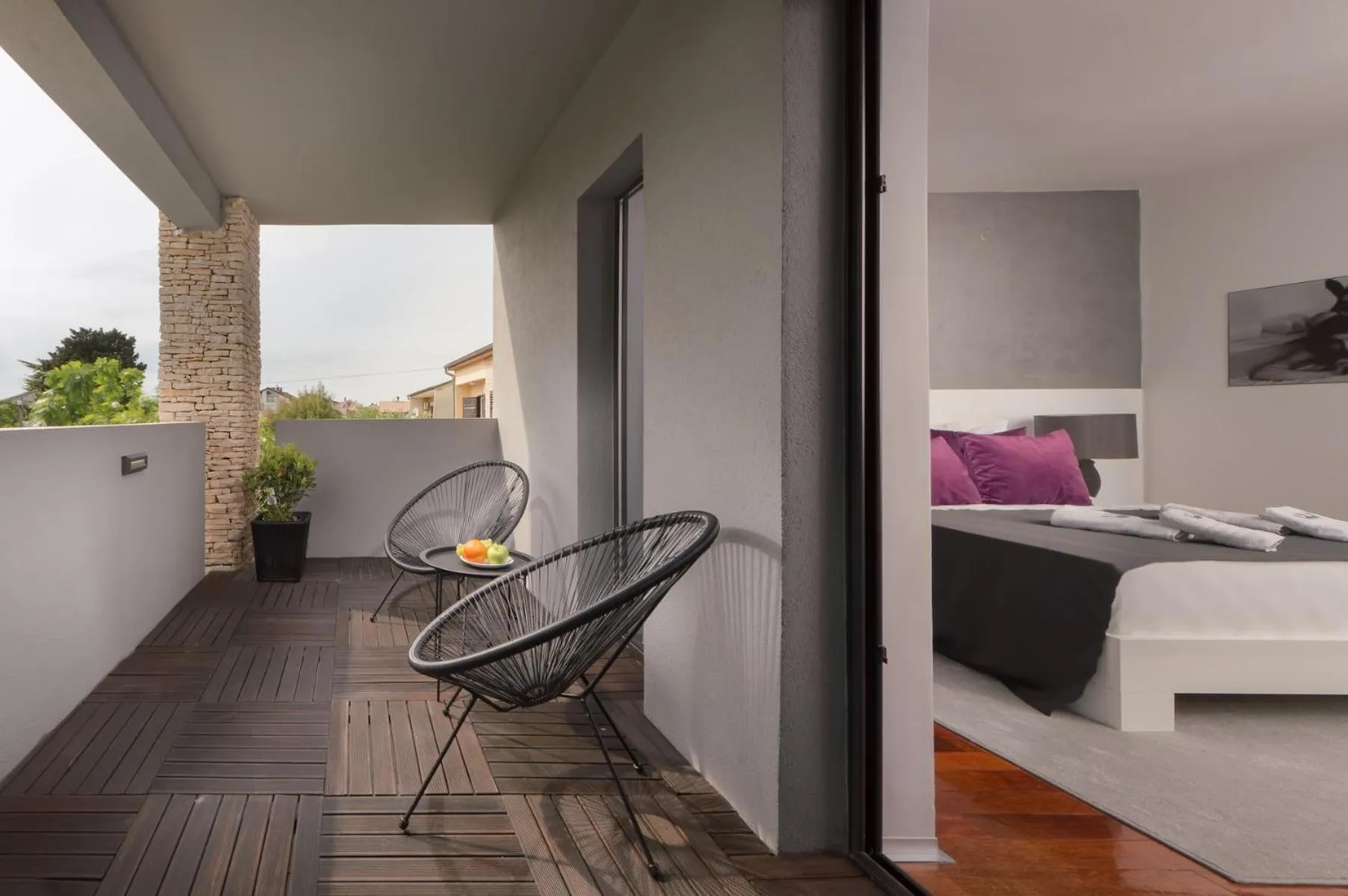 Balcony/Terrace, Bed in Boutique Hotel Chevalier by Bura Hotels - Adults Only