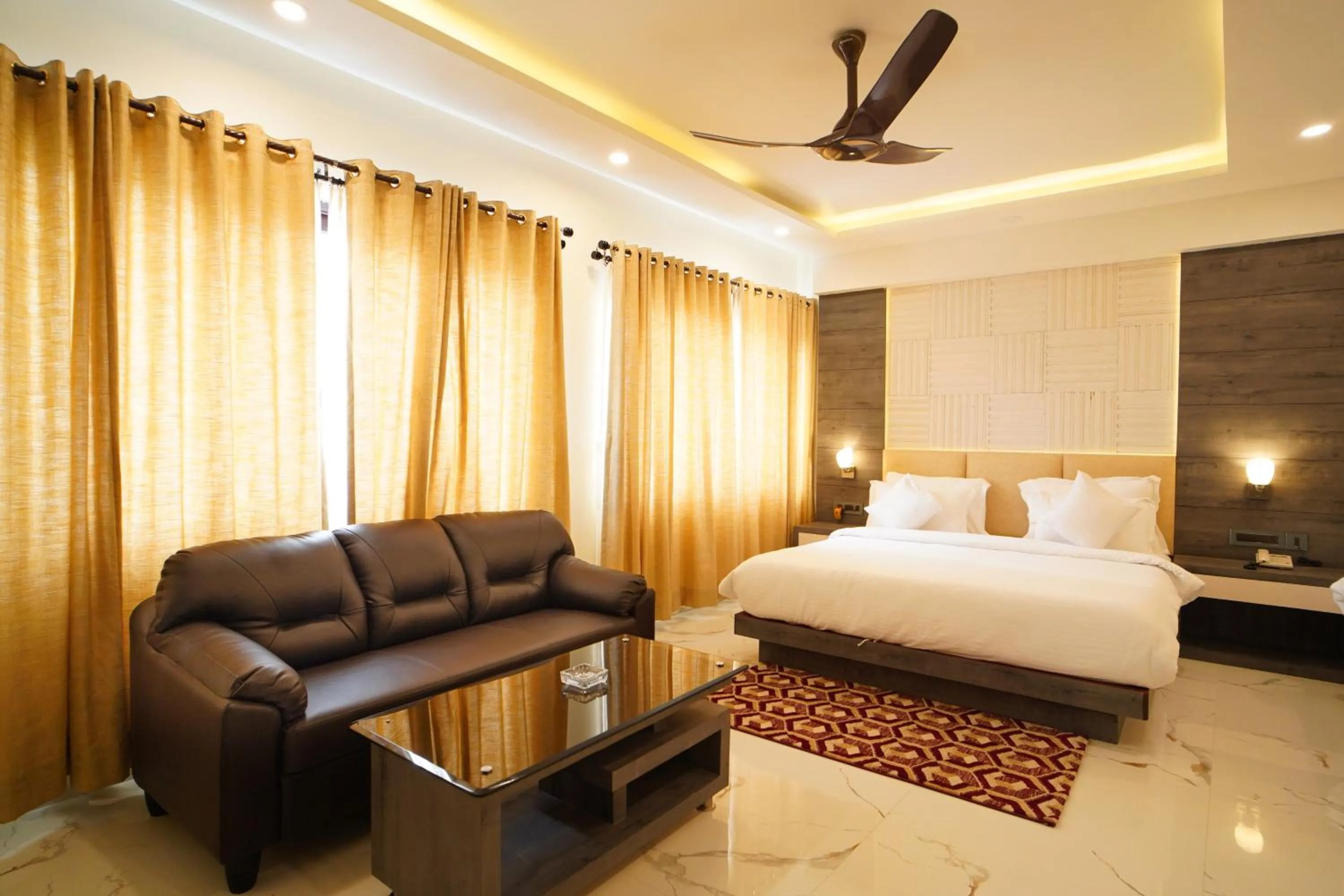 Bed in Shanti Seaview Resort & Spa