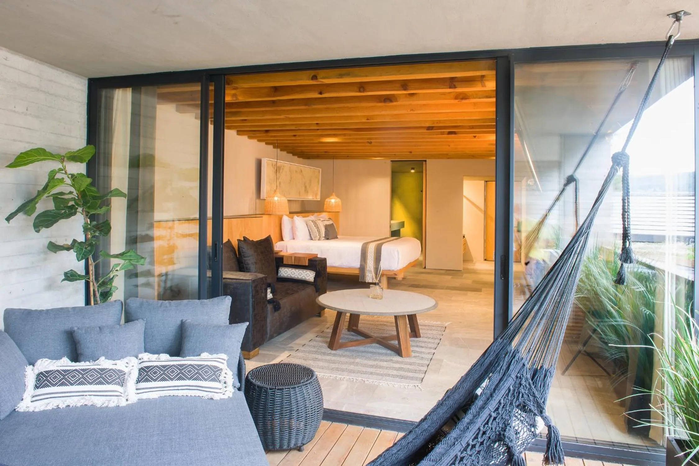 Bed in El Lugar del que te hable Hotel Boutique