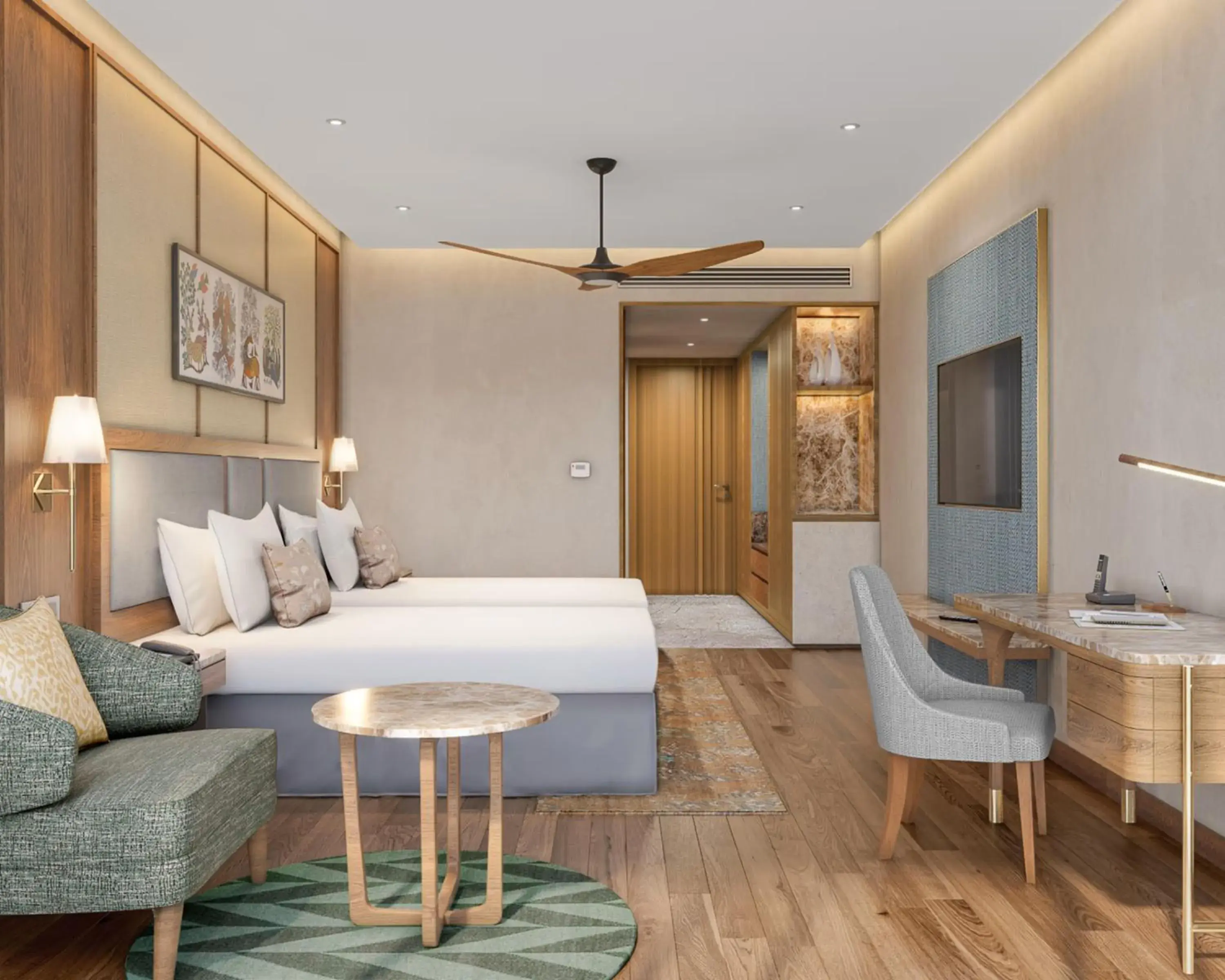 Deluxe Pool View Room with Balcony - Twin Bed in Taj Damdama Lake Resort & Spa, Gurugram Deluxe Pool View Room with Balcony - Twin Bed in Taj Damdama Lake Resort & Spa, Gurugram