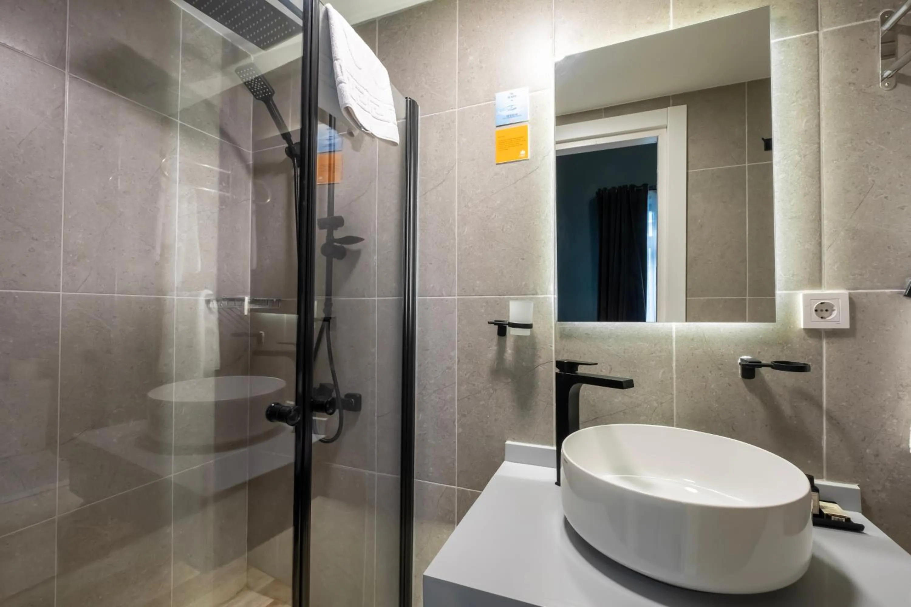 Shower in Selvese Suites, Serviced Living in Galata
