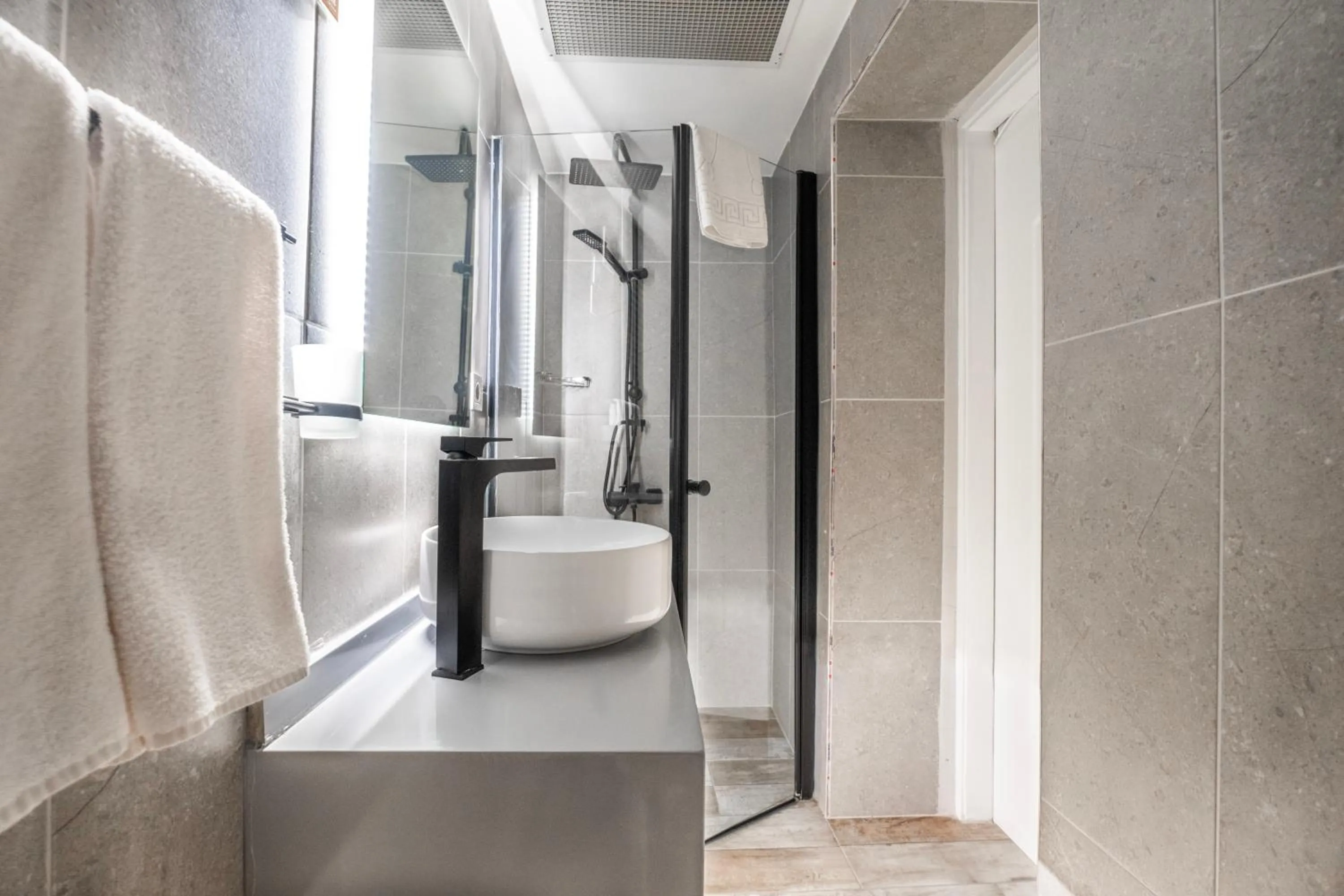 Shower in Selvese Suites, Serviced Living in Galata