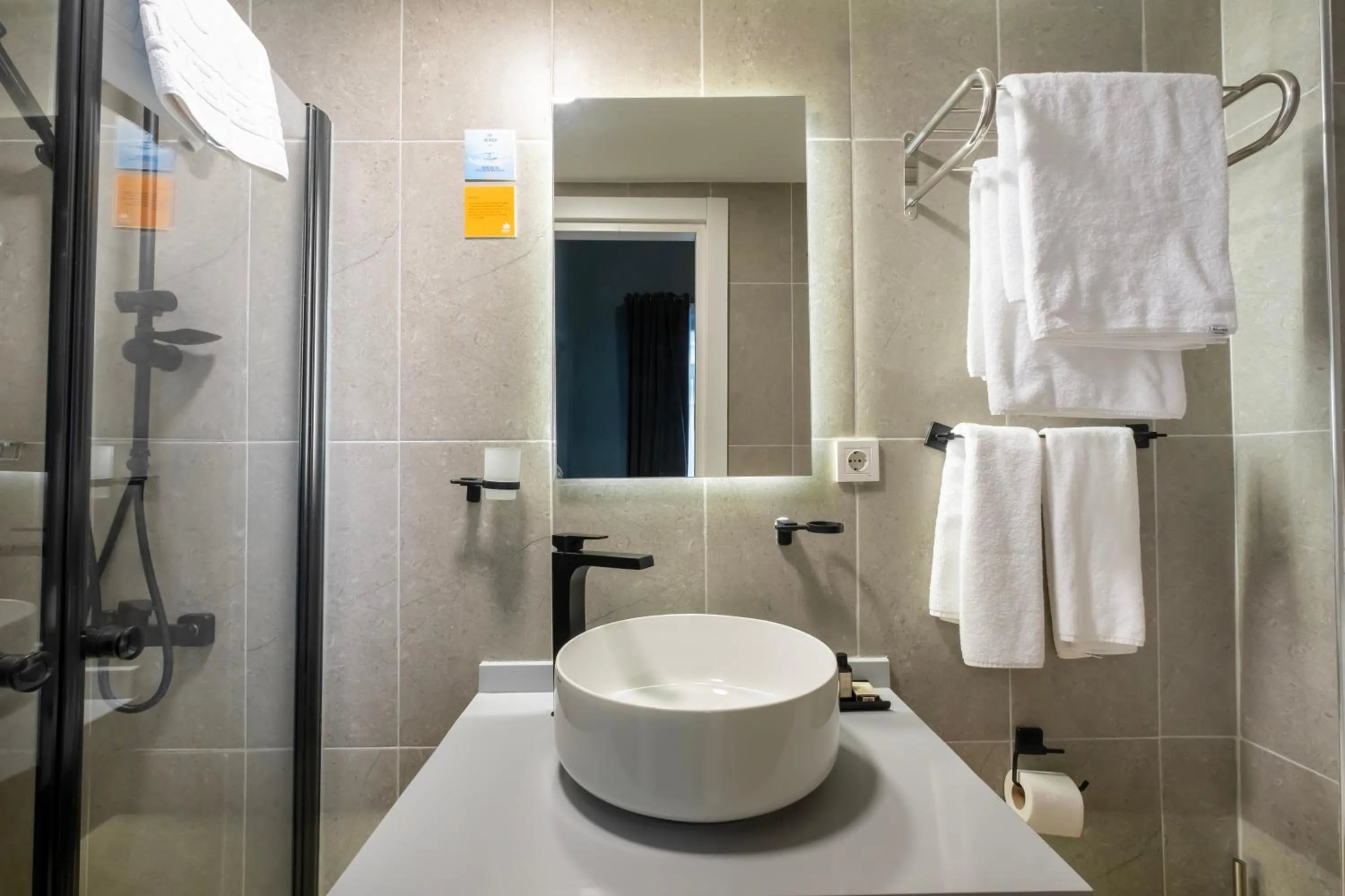 Shower in Selvese Suites, Serviced Living in Galata