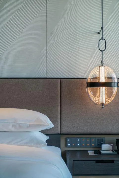 Decorative detail, Bed in Hyatt Regency Changshu Kuncheng Lake