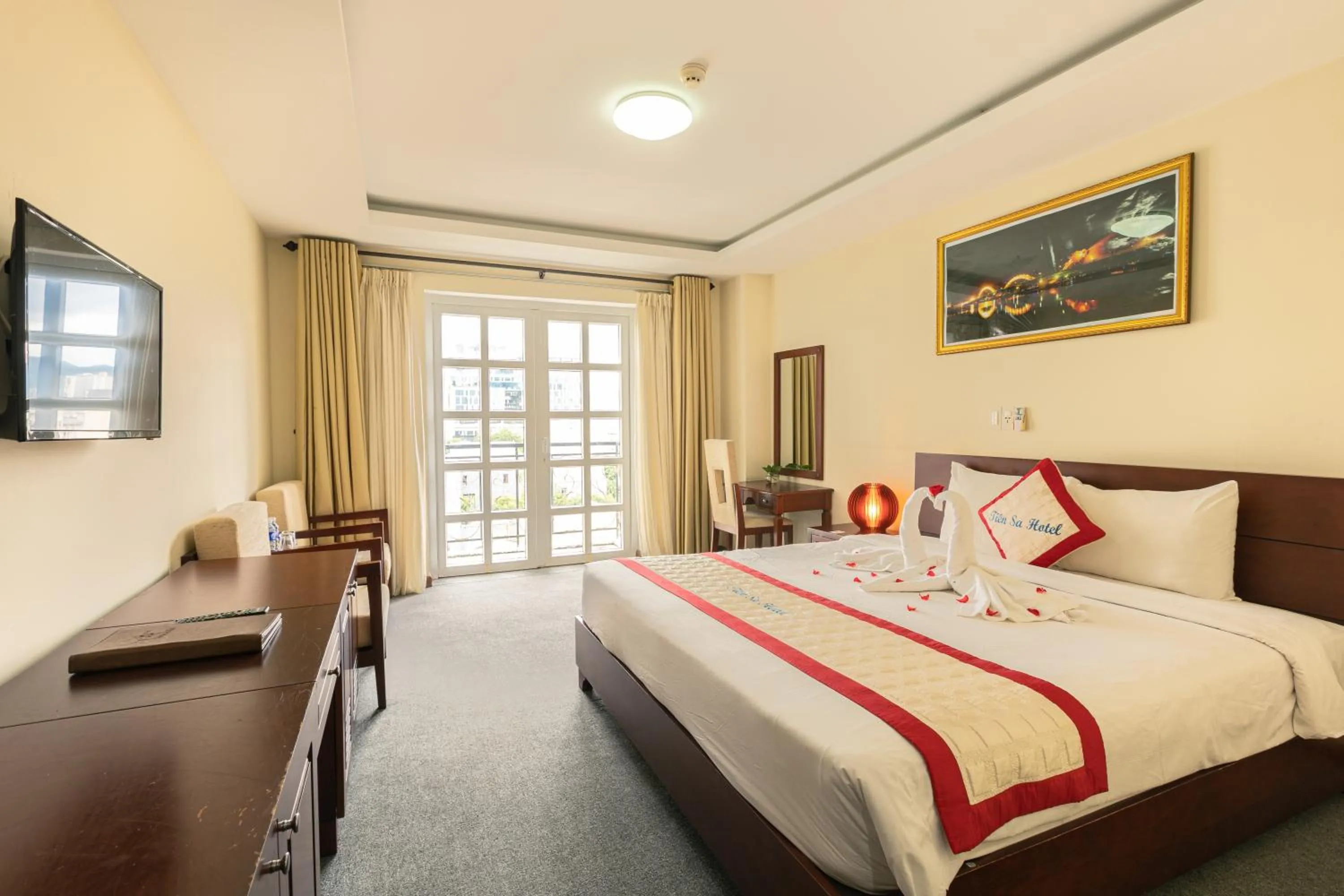 Bed in Tien Sa Danang Hotel