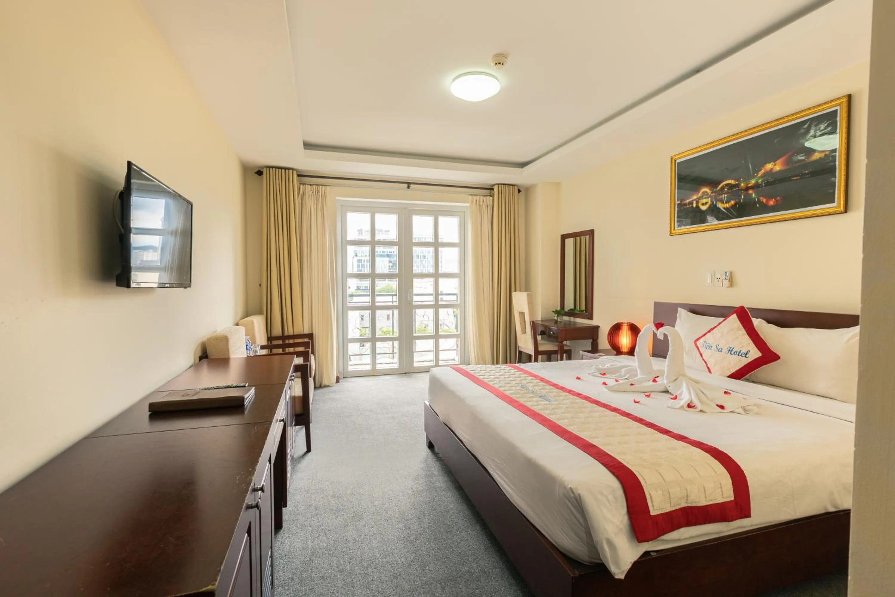 Bed in Tien Sa Danang Hotel