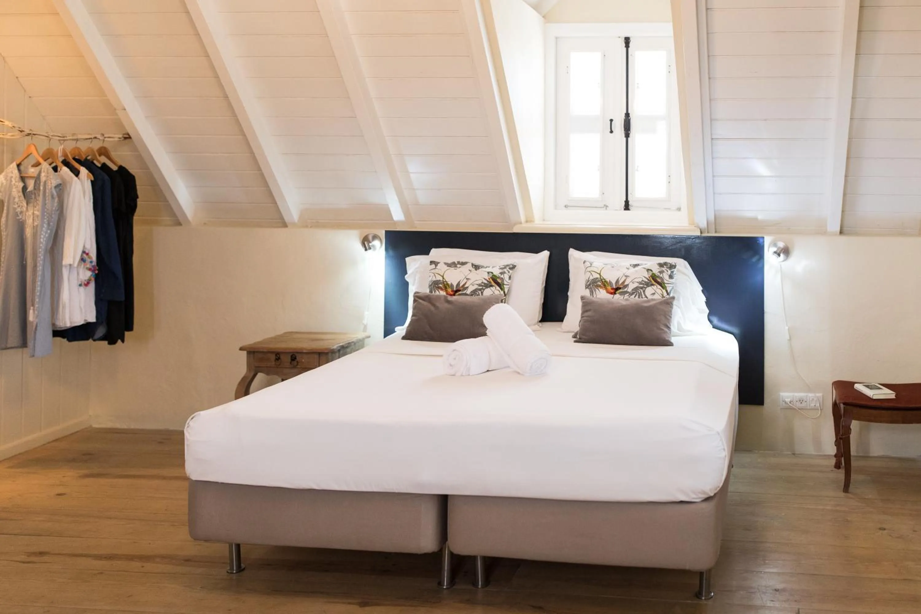 Bed in Landhuis Klein Santa Martha Boutique Hotel Restaurant.