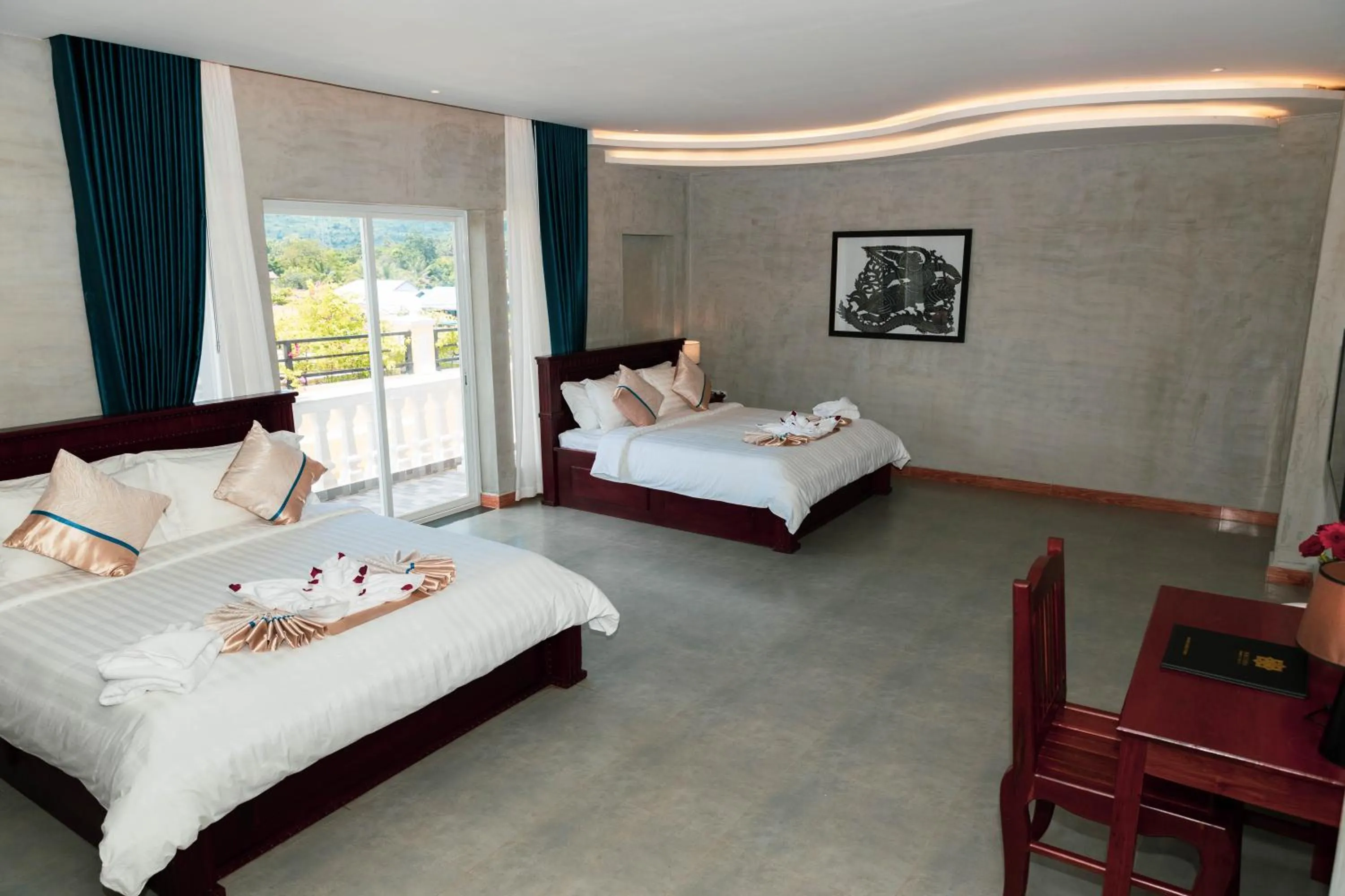 Photo of the whole room, Bed in Sokchea Kampot Hotel