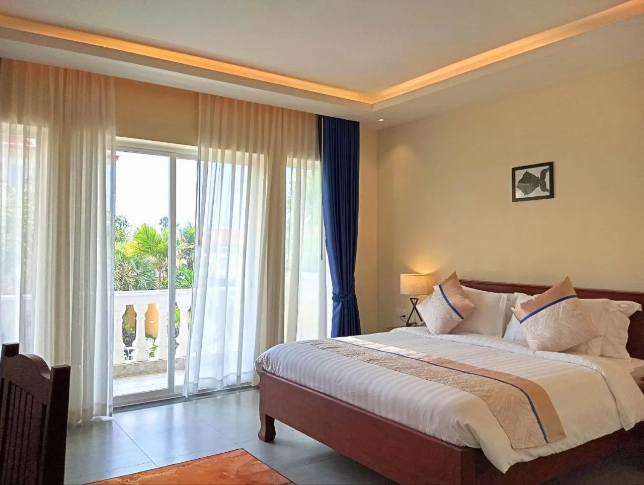 Balcony/Terrace, Bed in Sokchea Kampot Hotel