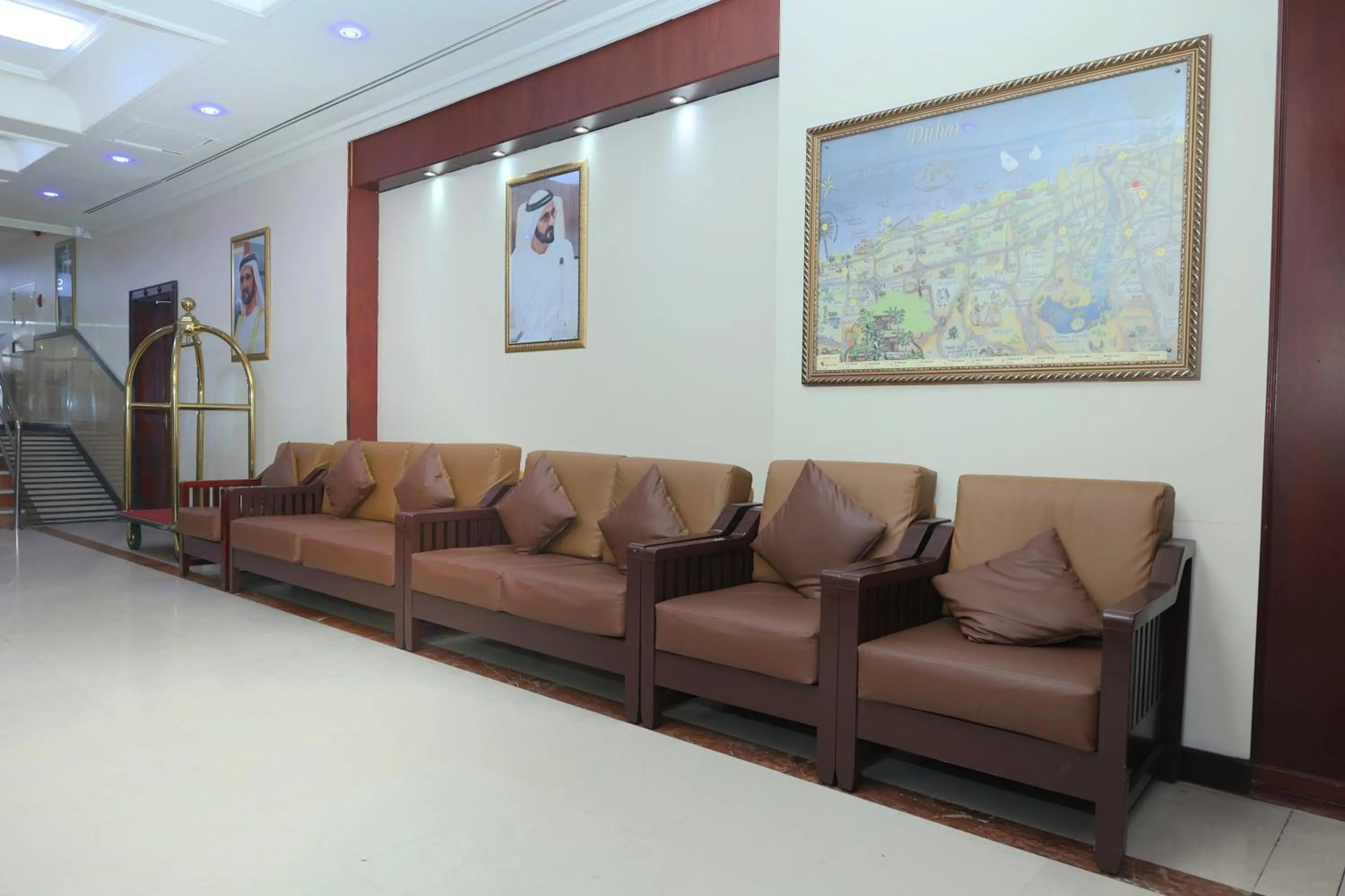 Seating area in Claridge Hotel Dubai