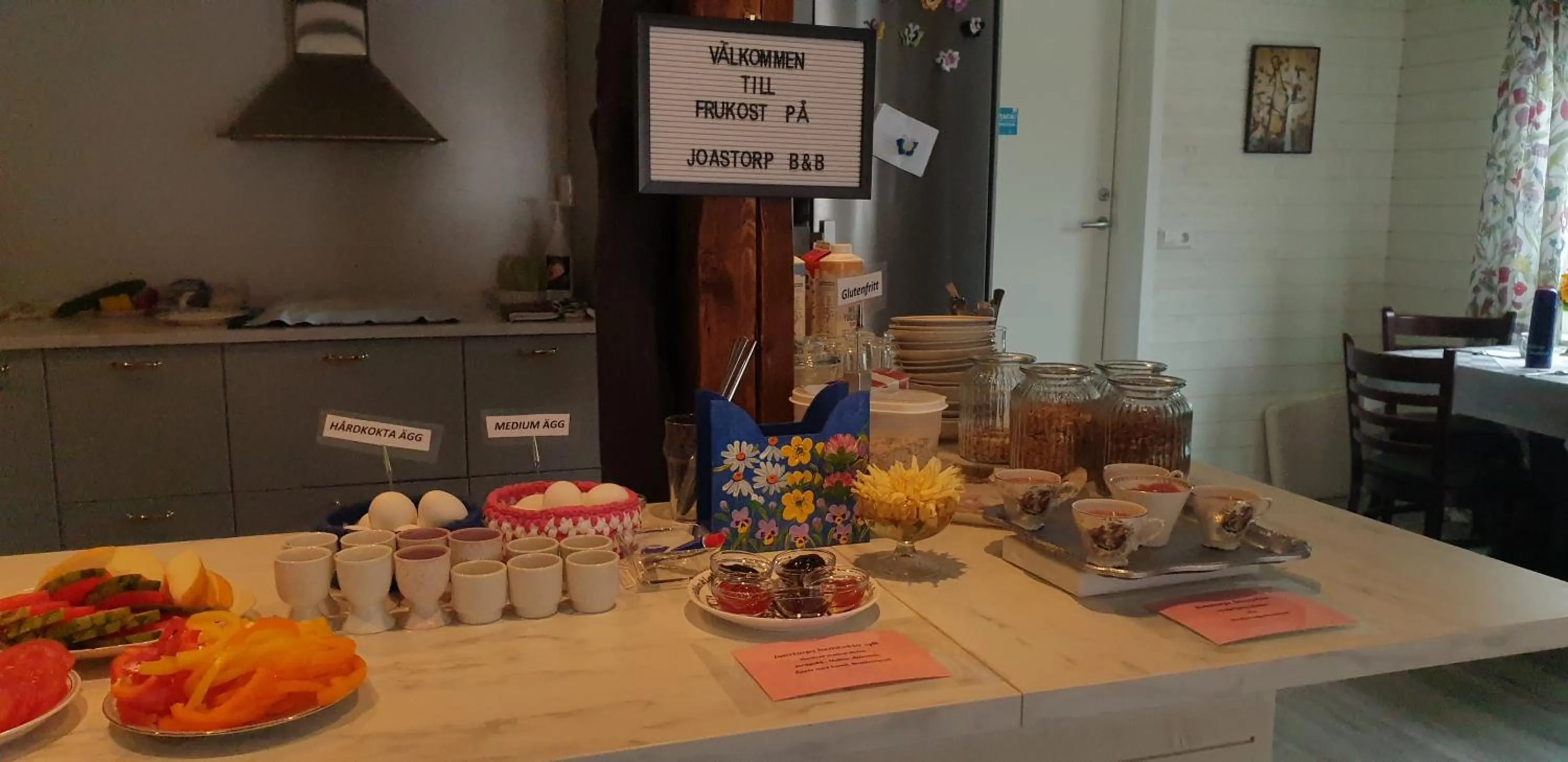 Buffet breakfast in Joastorps Bed & Breakfast