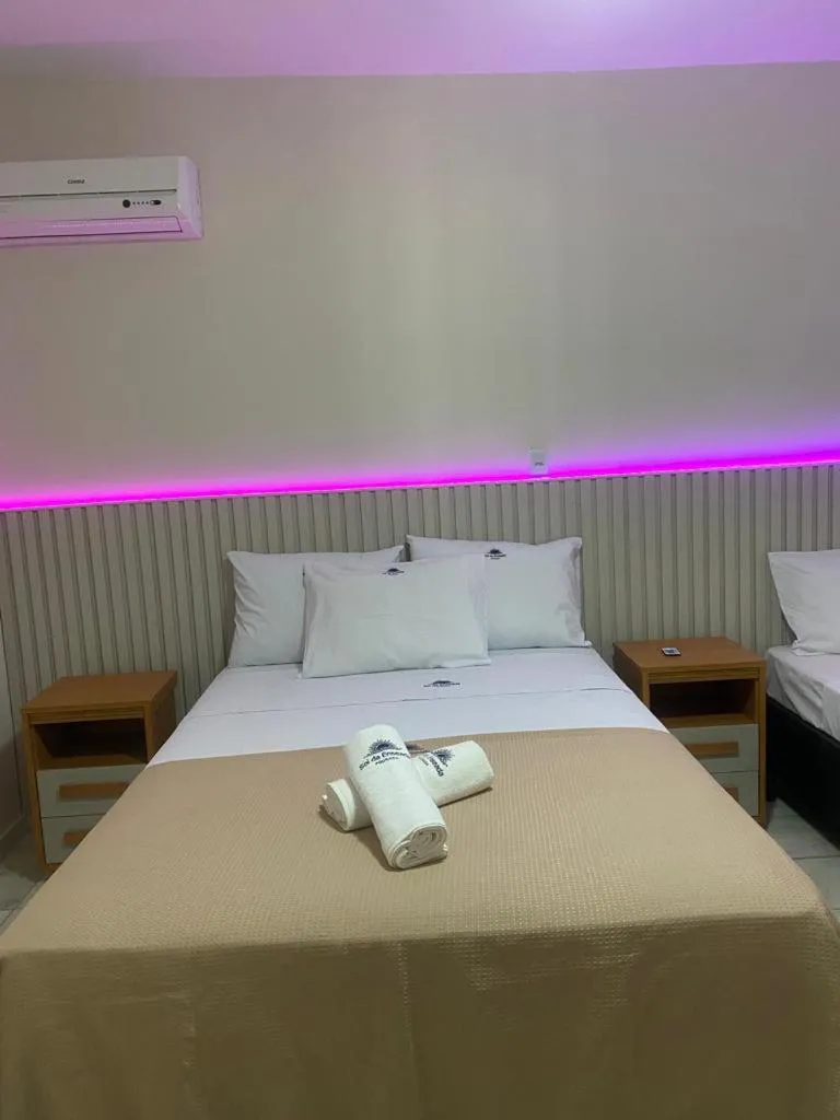 Bed in Pousada Sol da Enseada Guarujá Inn - Piscina Aquecida