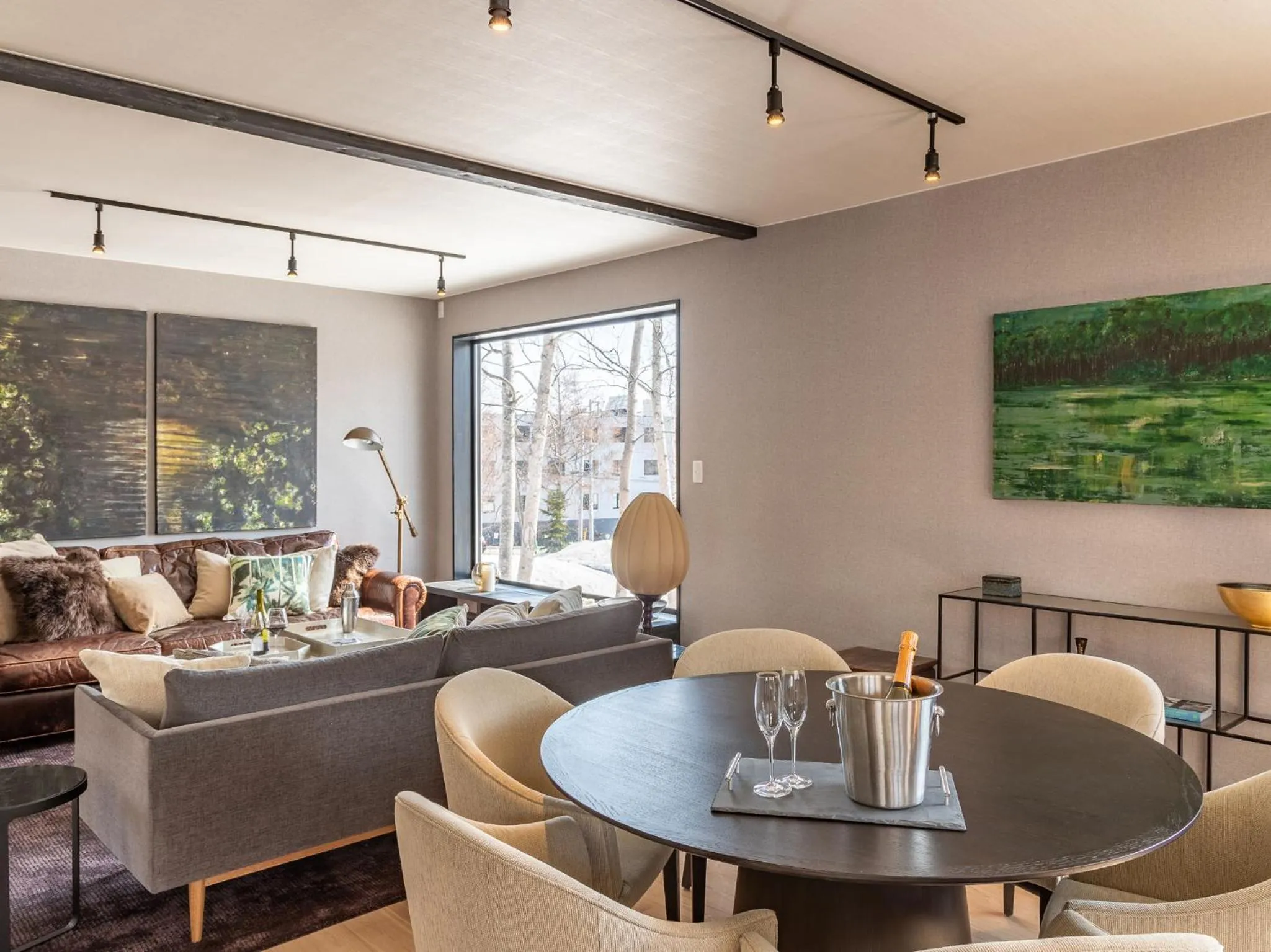 Seating area in Shousugi Chalet by Elite Havens