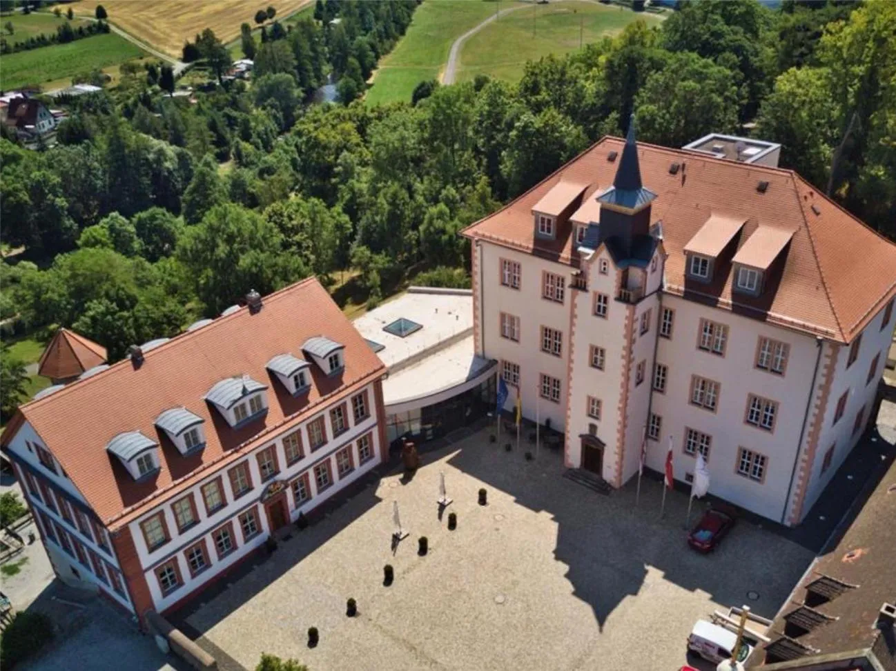 Bird's eye view in Schloss Geisa