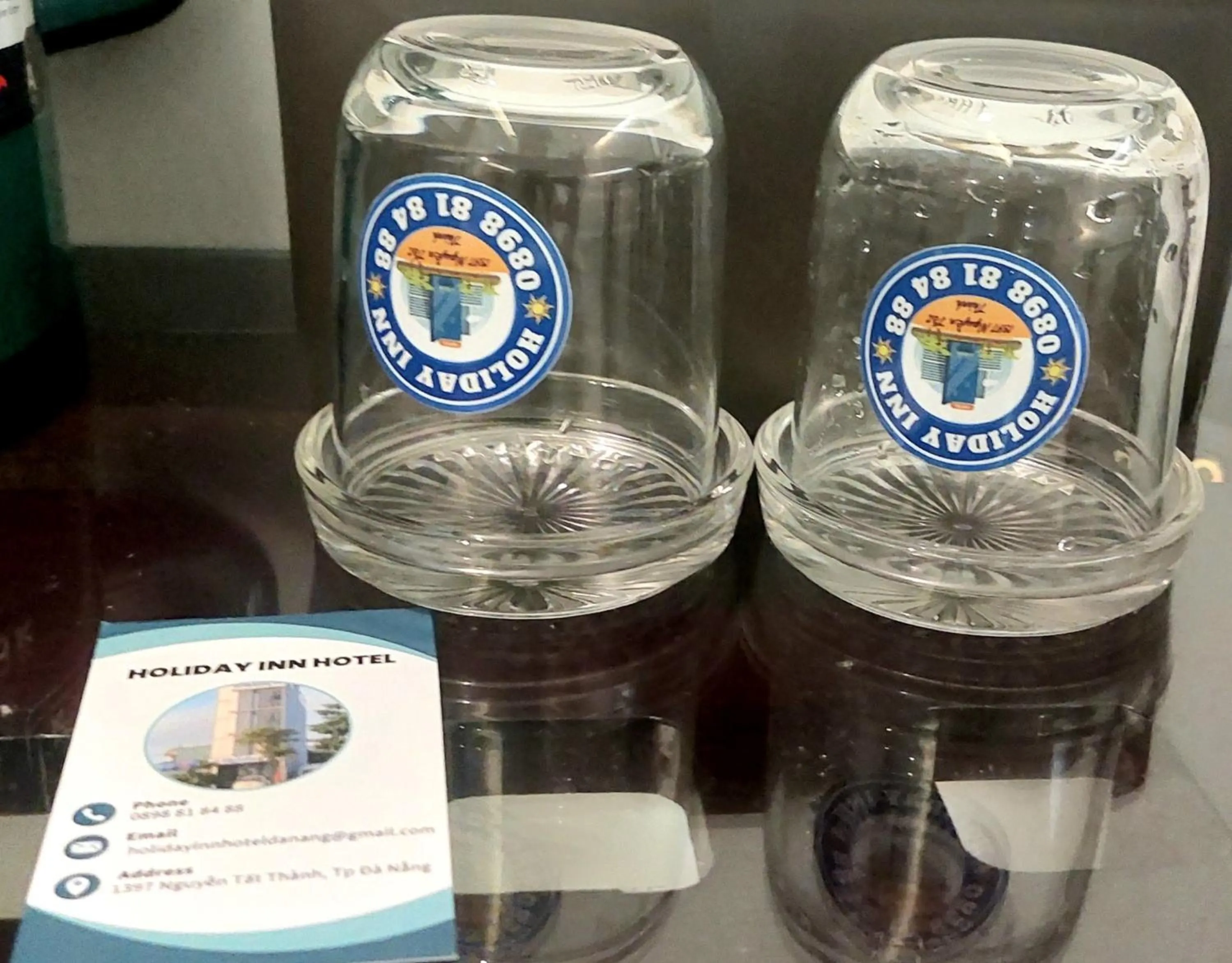 Text overlay in Holiday Inn Hotel