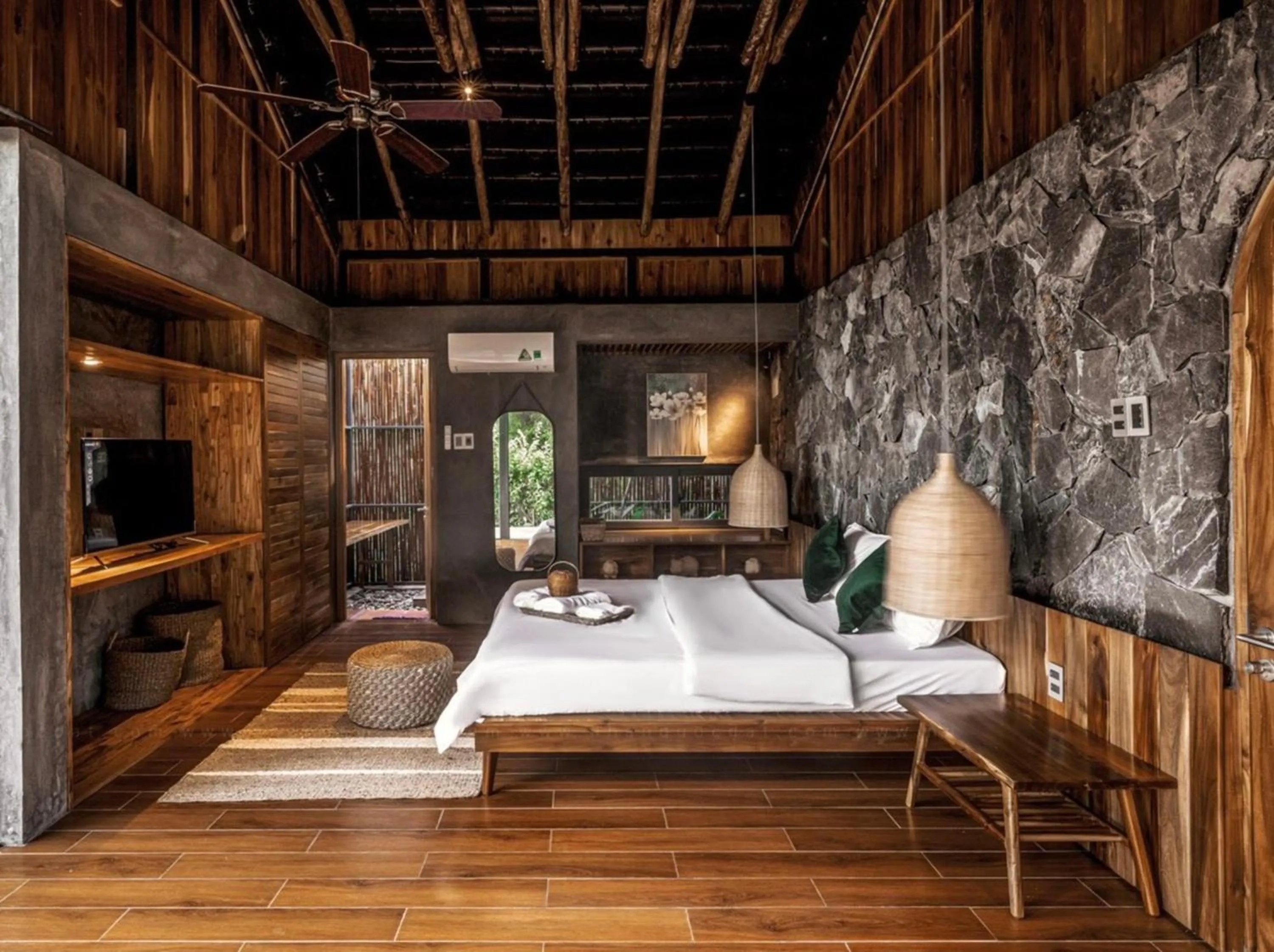 Bed in The Ruong Resort