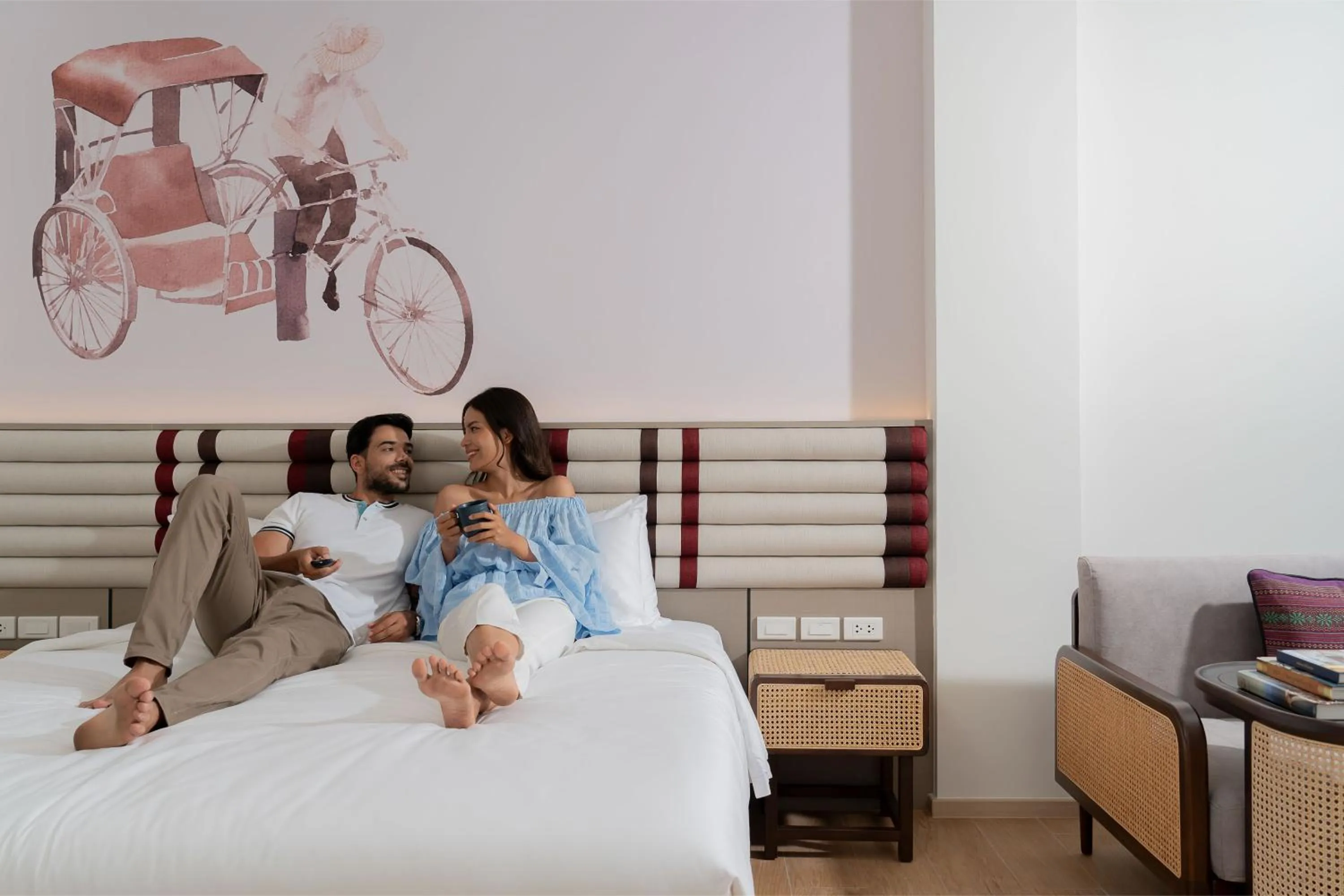 Bed in Pranakorn Heritage Hotel