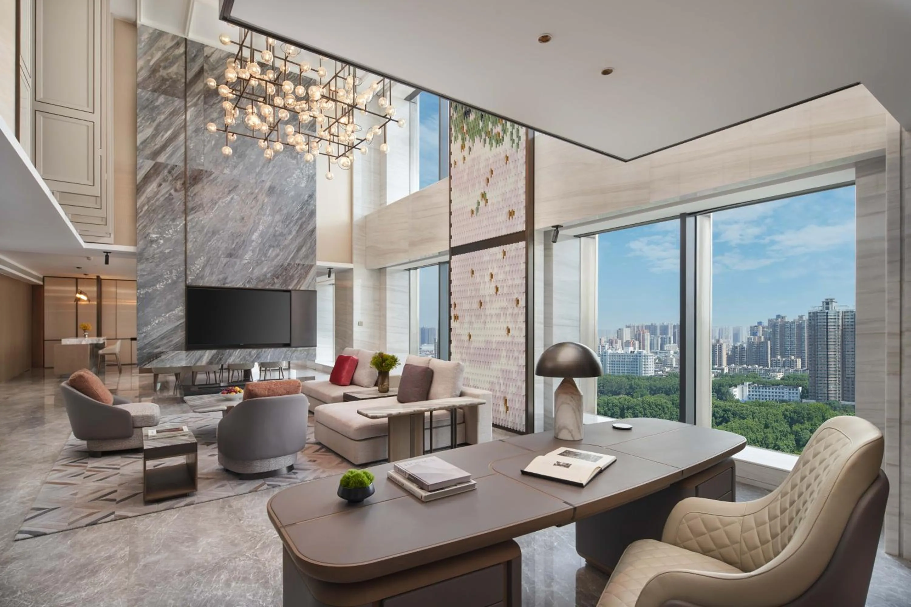 Living room in InterContinental Zhengzhou by IHG