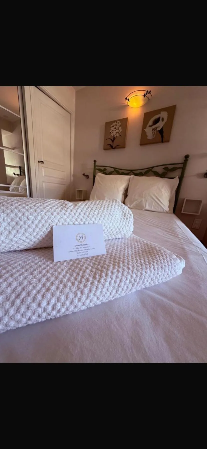 Bed in Le Mas des Amandiers