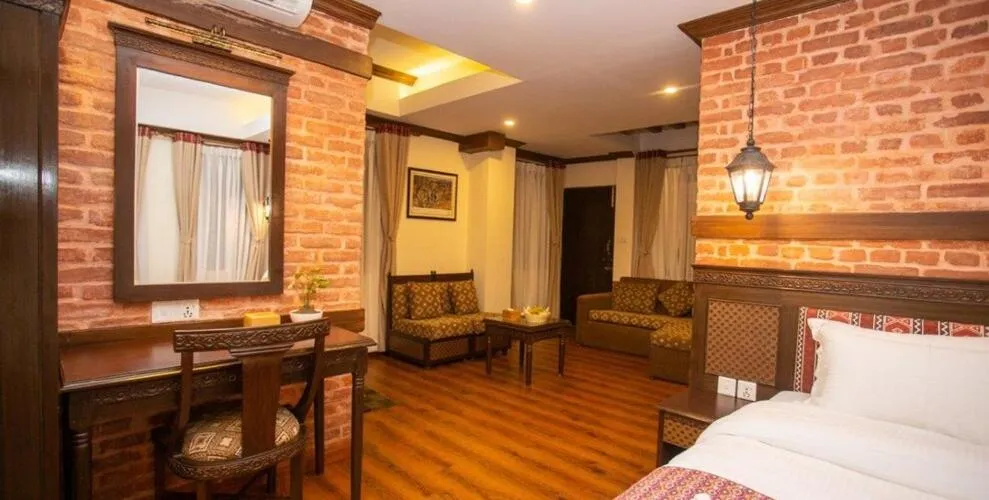 Bed in Pashupati Boutique Hotel & Spa