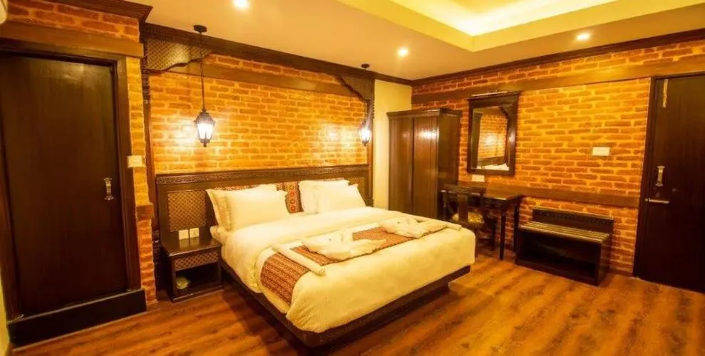 Bed in Pashupati Boutique Hotel & Spa