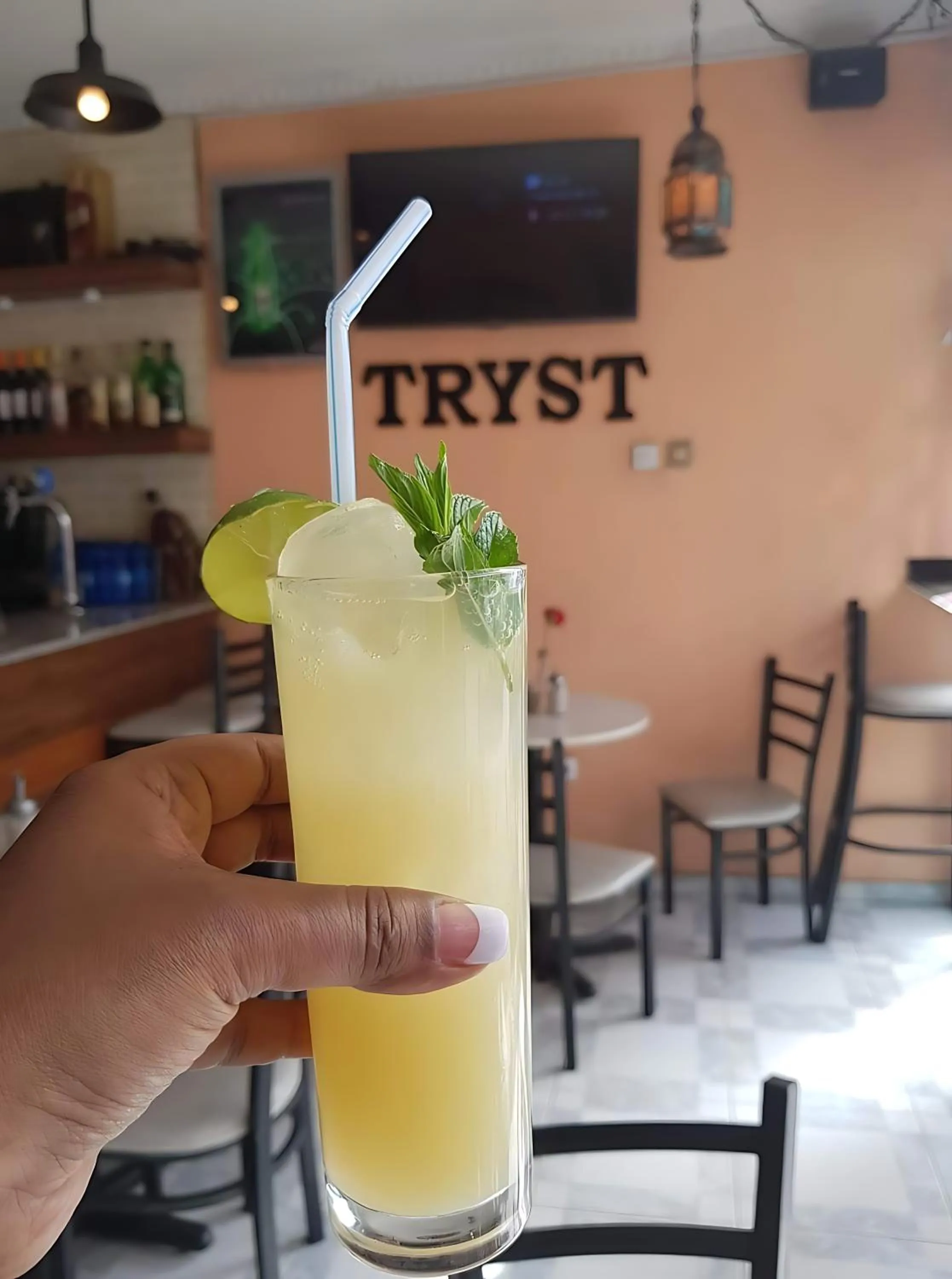 Drinks in Tryst Boutique Hotel