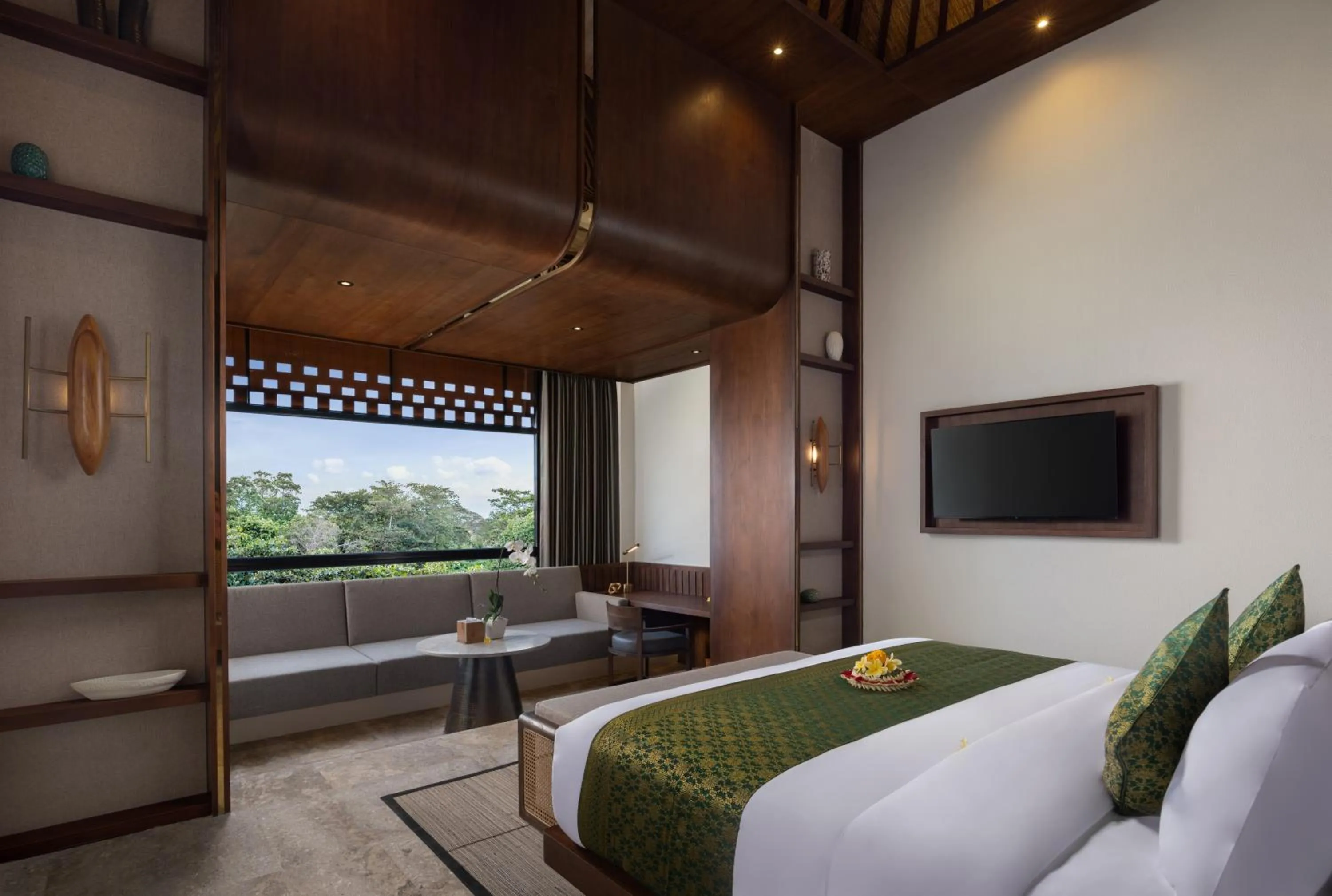 Bed in Sumitra Luxury Villas & Resort by Pramana