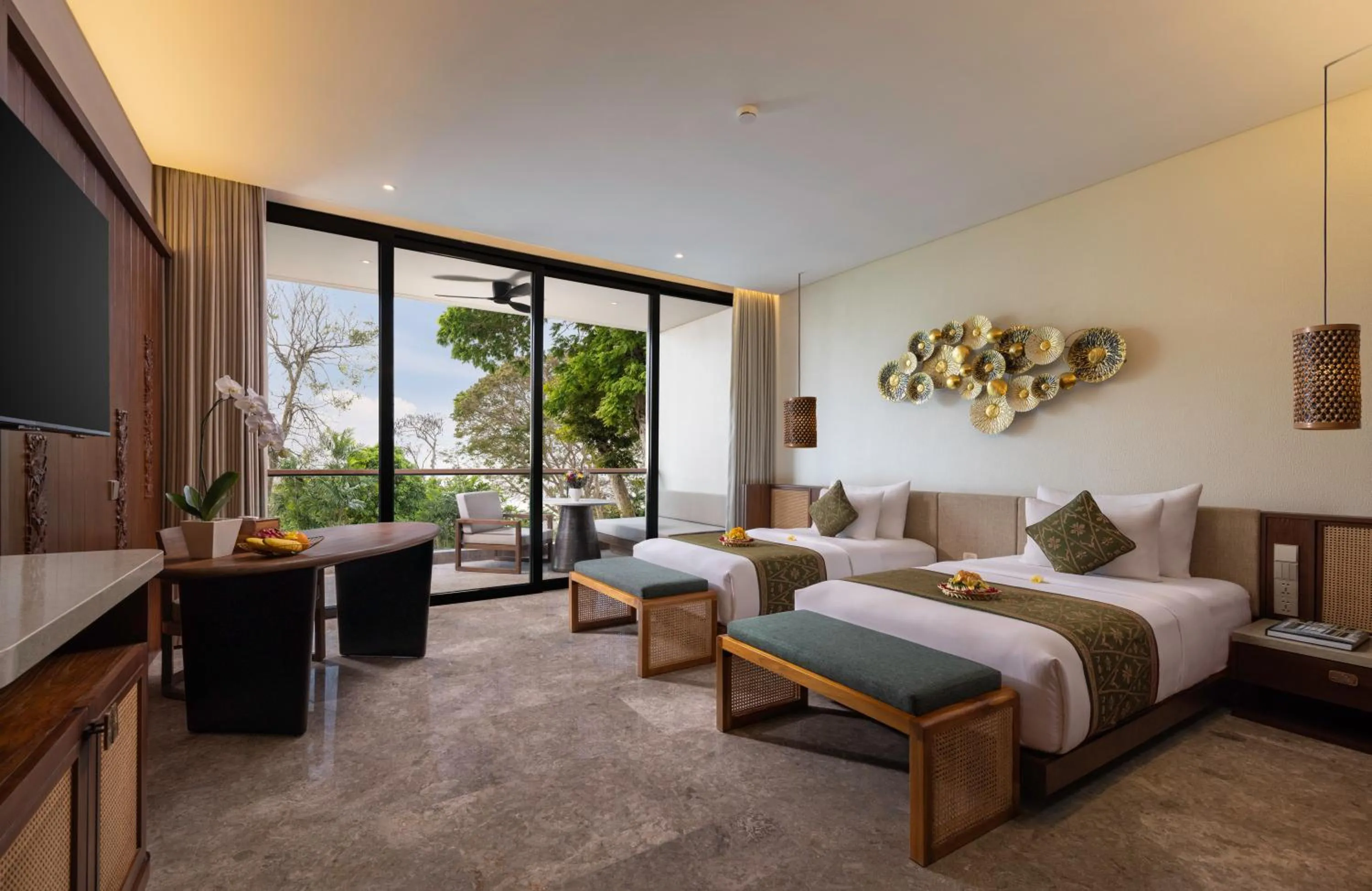 Bed in Sumitra Luxury Villas & Resort by Pramana