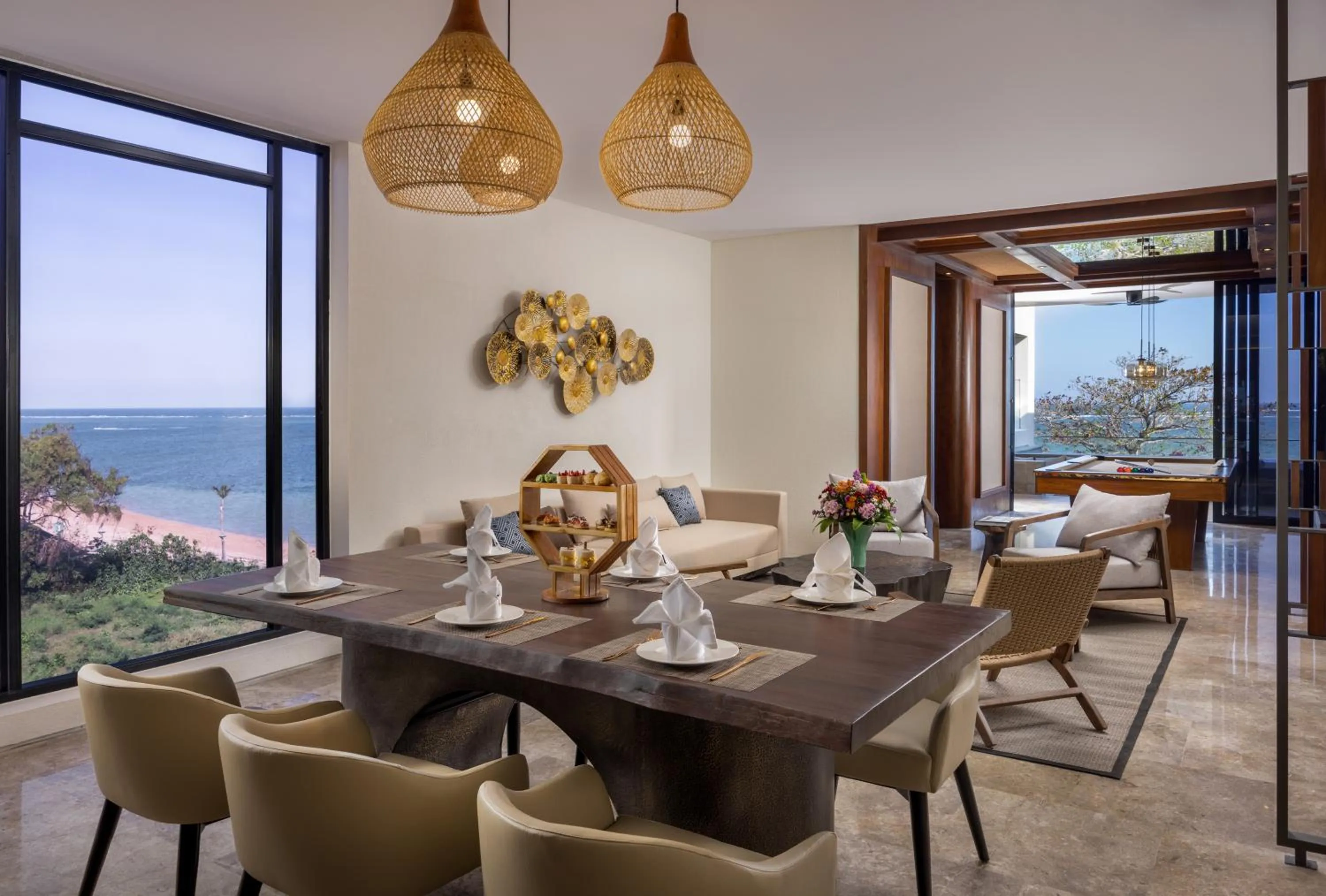 Living room in Sumitra Luxury Villas & Resort by Pramana