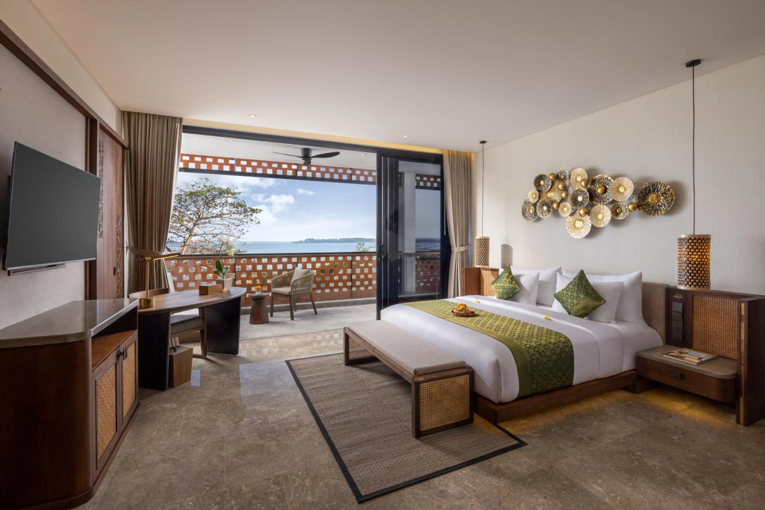 Bed in Sumitra Luxury Villas & Resort by Pramana