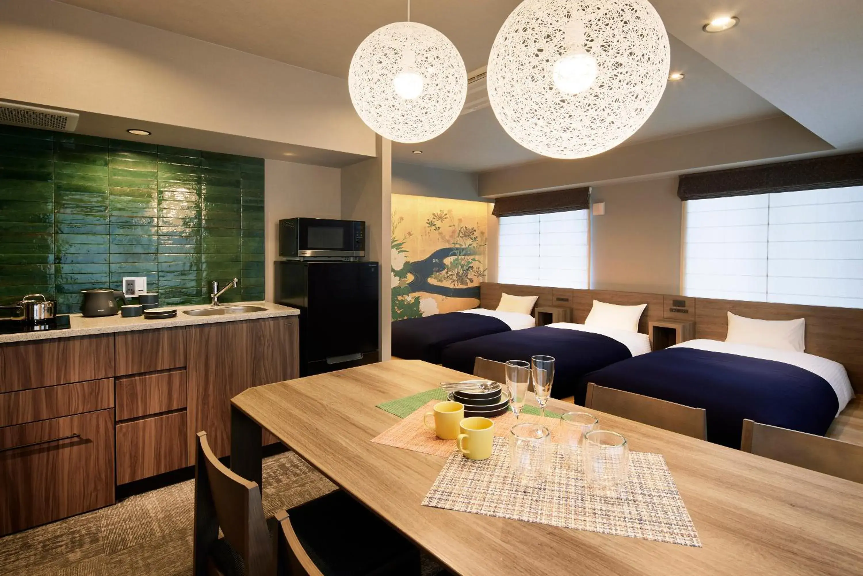 Deluxe Studio with 5beds (Balcony Access with Tatami Room) in Minn Gion Sanjo Deluxe Studio with 5beds (Balcony Access with Tatami Room) in Minn Gion Sanjo