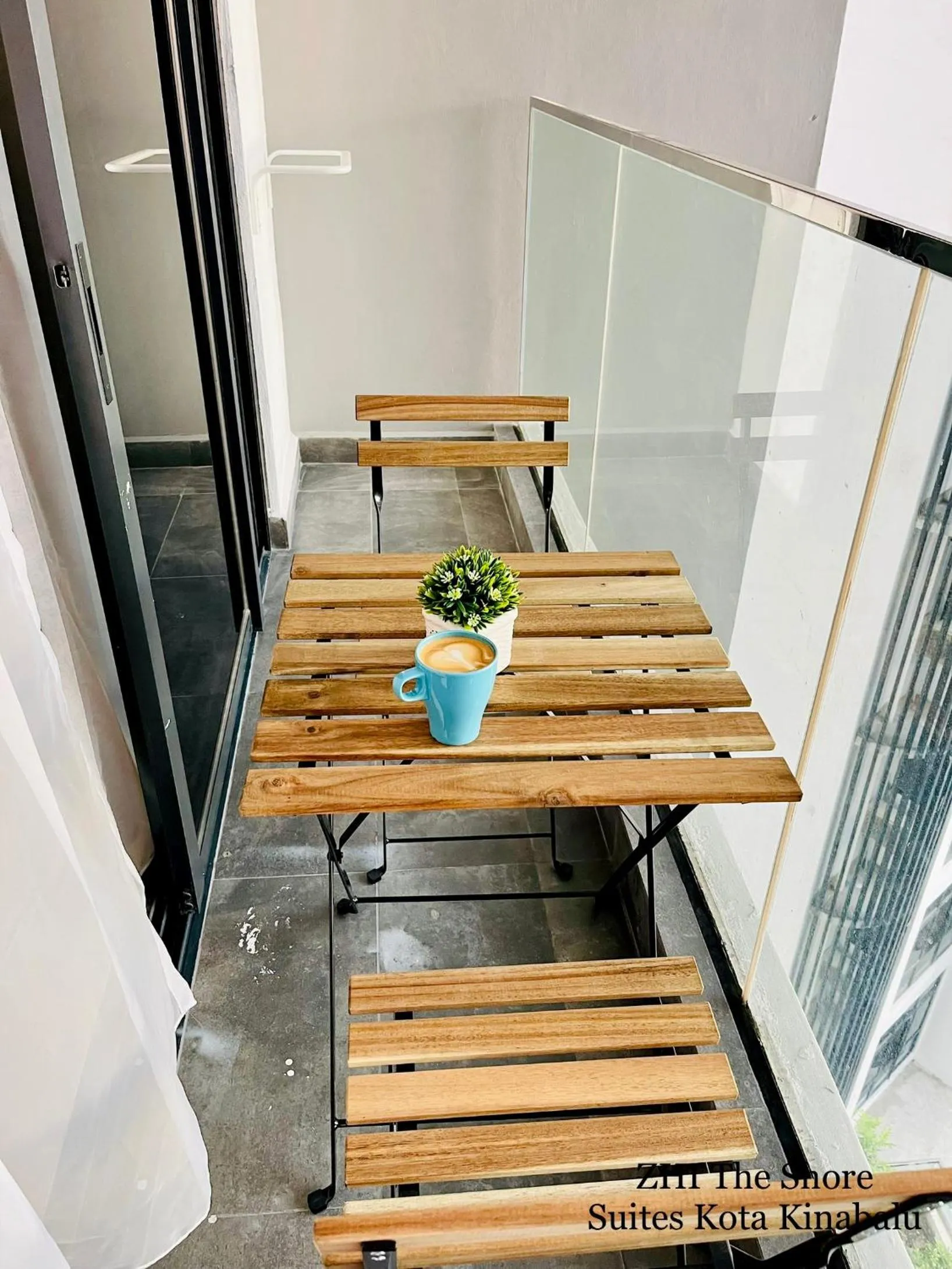 Balcony/Terrace in ZHI The Shore Suites Kota Kinabalu
