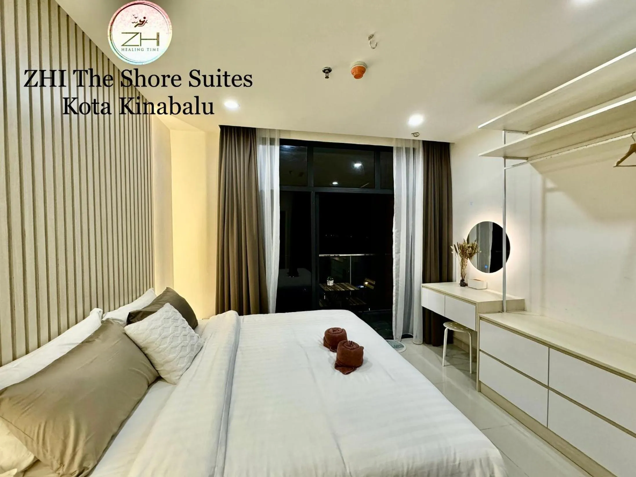 Bed in ZHI The Shore Suites Kota Kinabalu