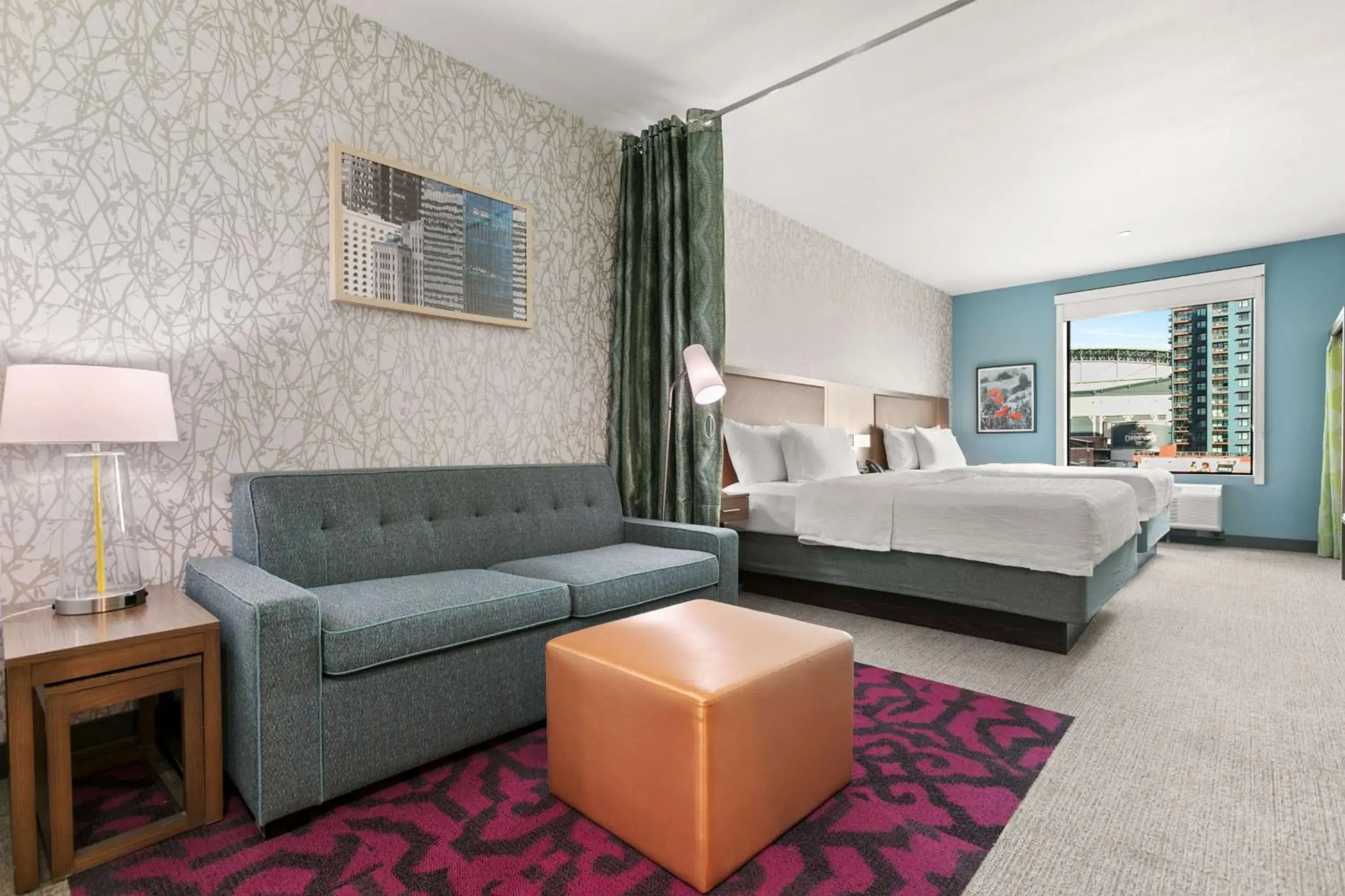 Queen Studio with Two Queen Beds and Bath Tub - Mobility Accessible in Home2 Suites By Hilton Phoenix Downtown Queen Studio with Two Queen Beds and Bath Tub - Mobility Accessible in Home2 Suites By Hilton Phoenix Downtown