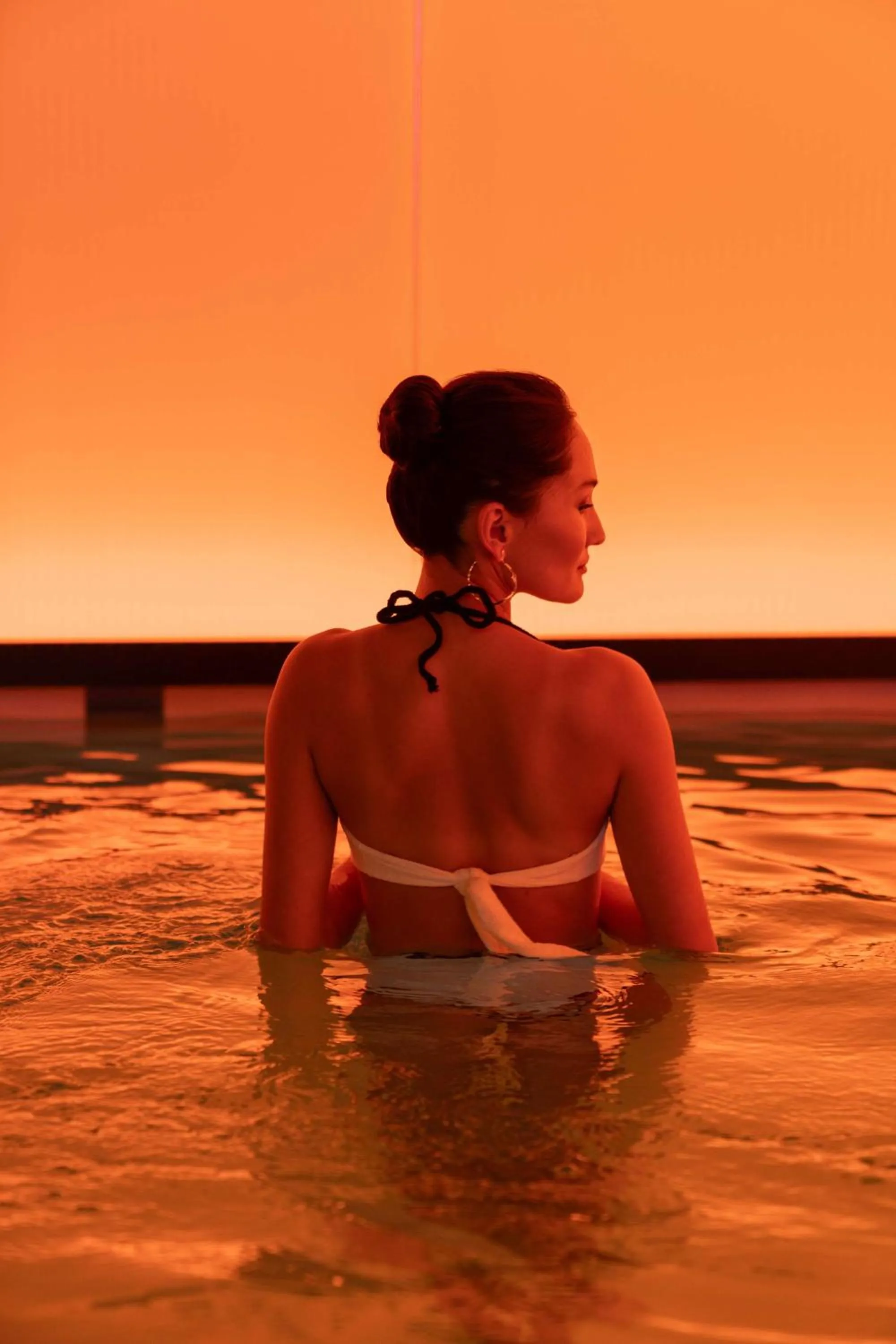 Pool view in art'otel London Hoxton