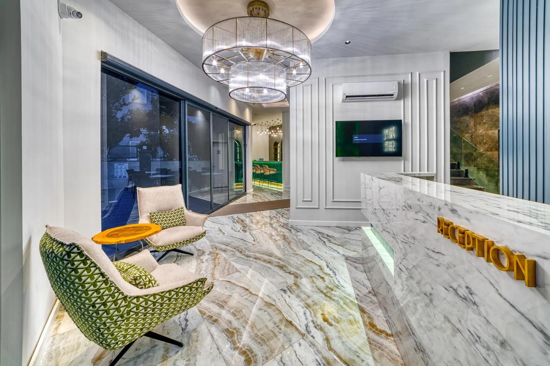 Seating area in Prime Suite