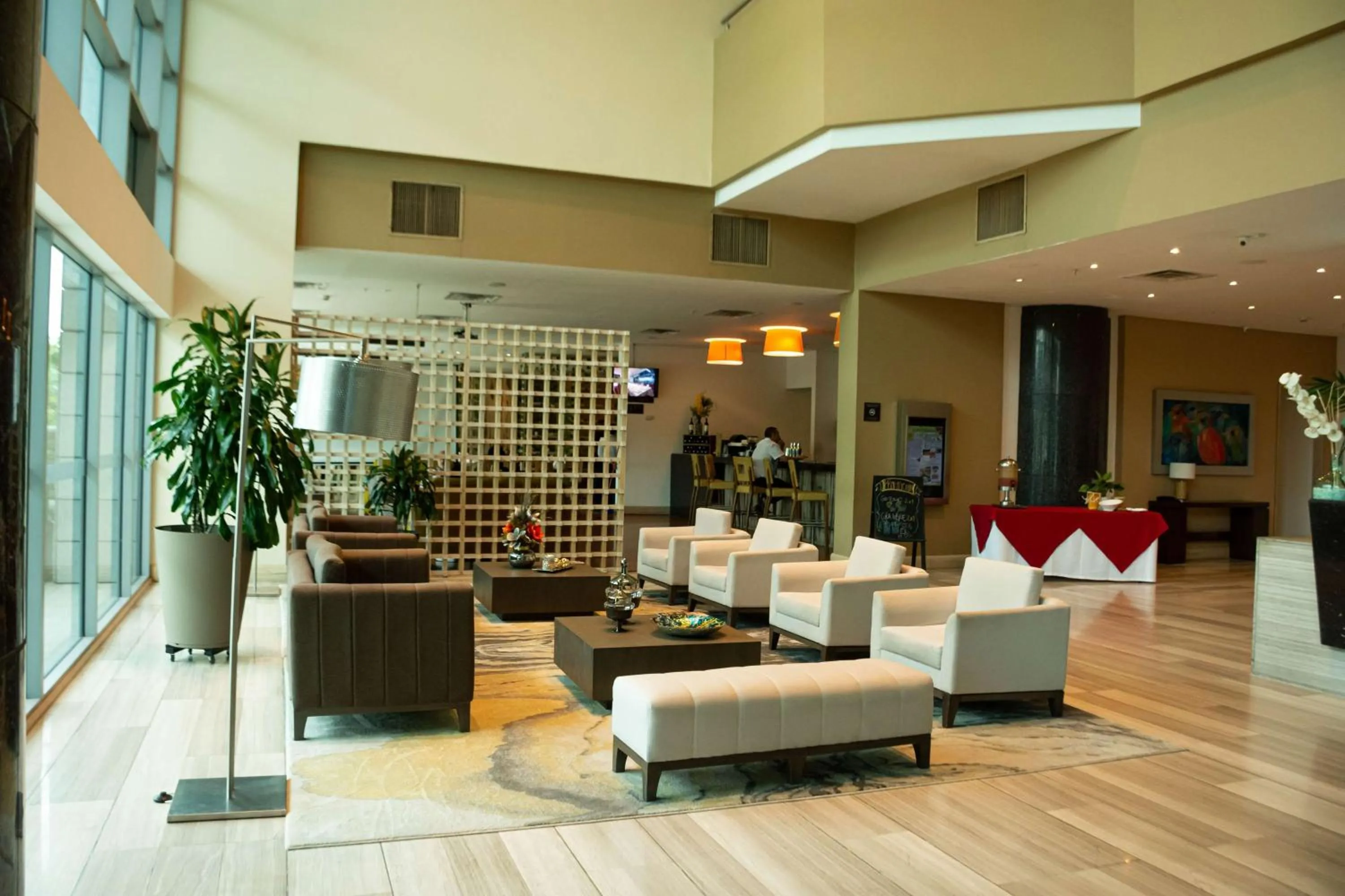 Lobby or reception in Hilton Garden Inn Barranquilla