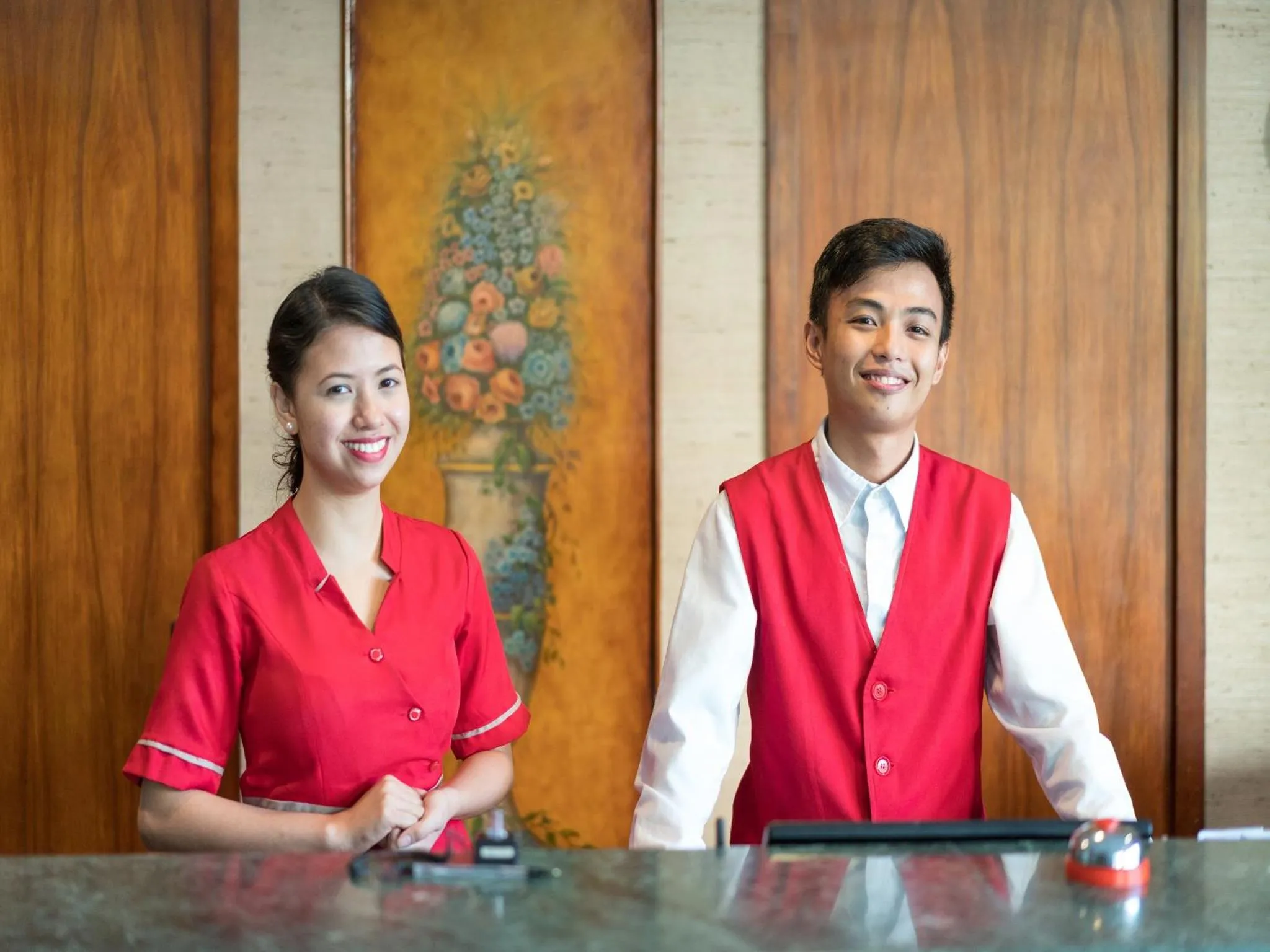 Staff in MJ Hotel and Suites