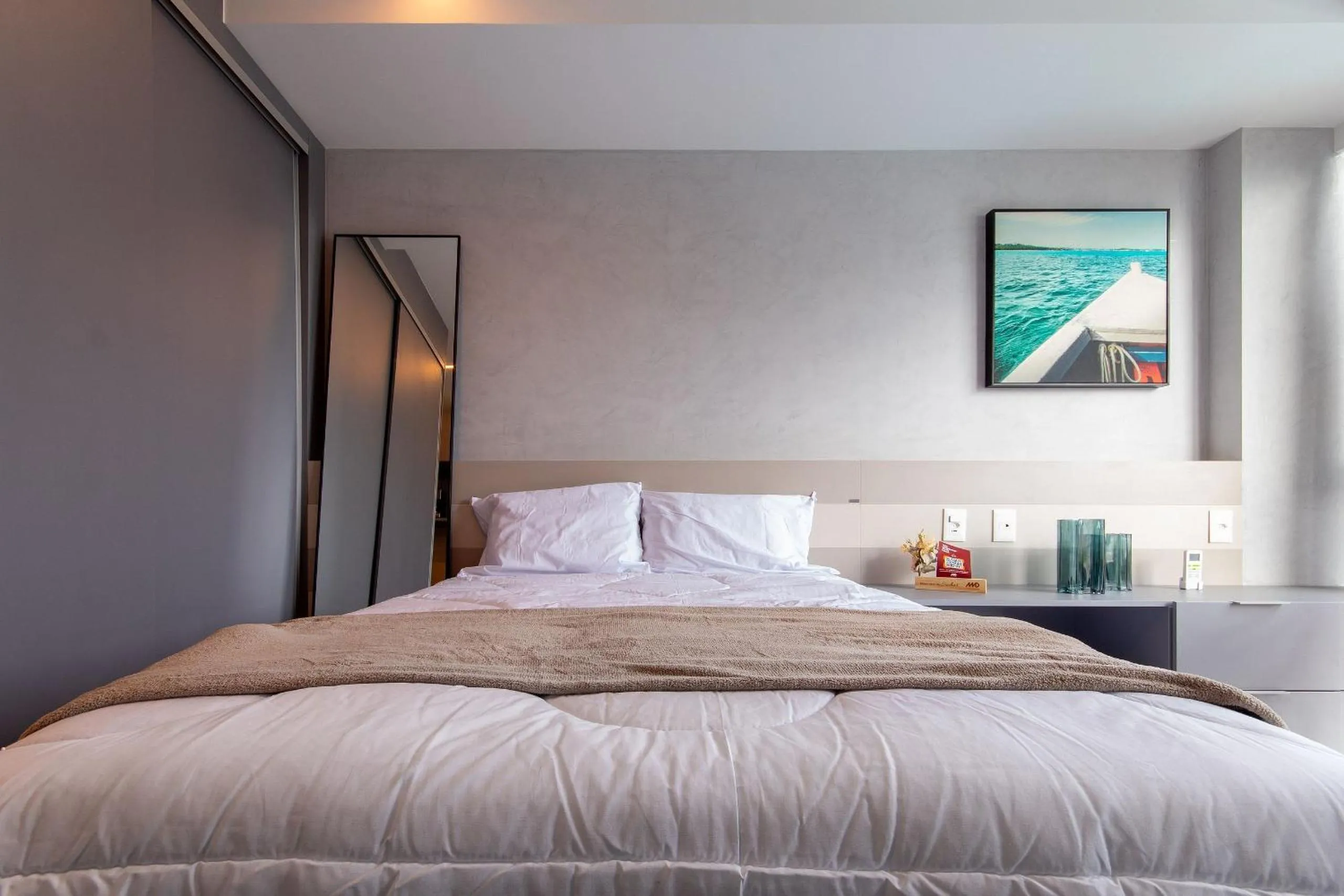 Bedroom, Bed in Rooftop #806 - Apto em Boa Viagem por Carpediem