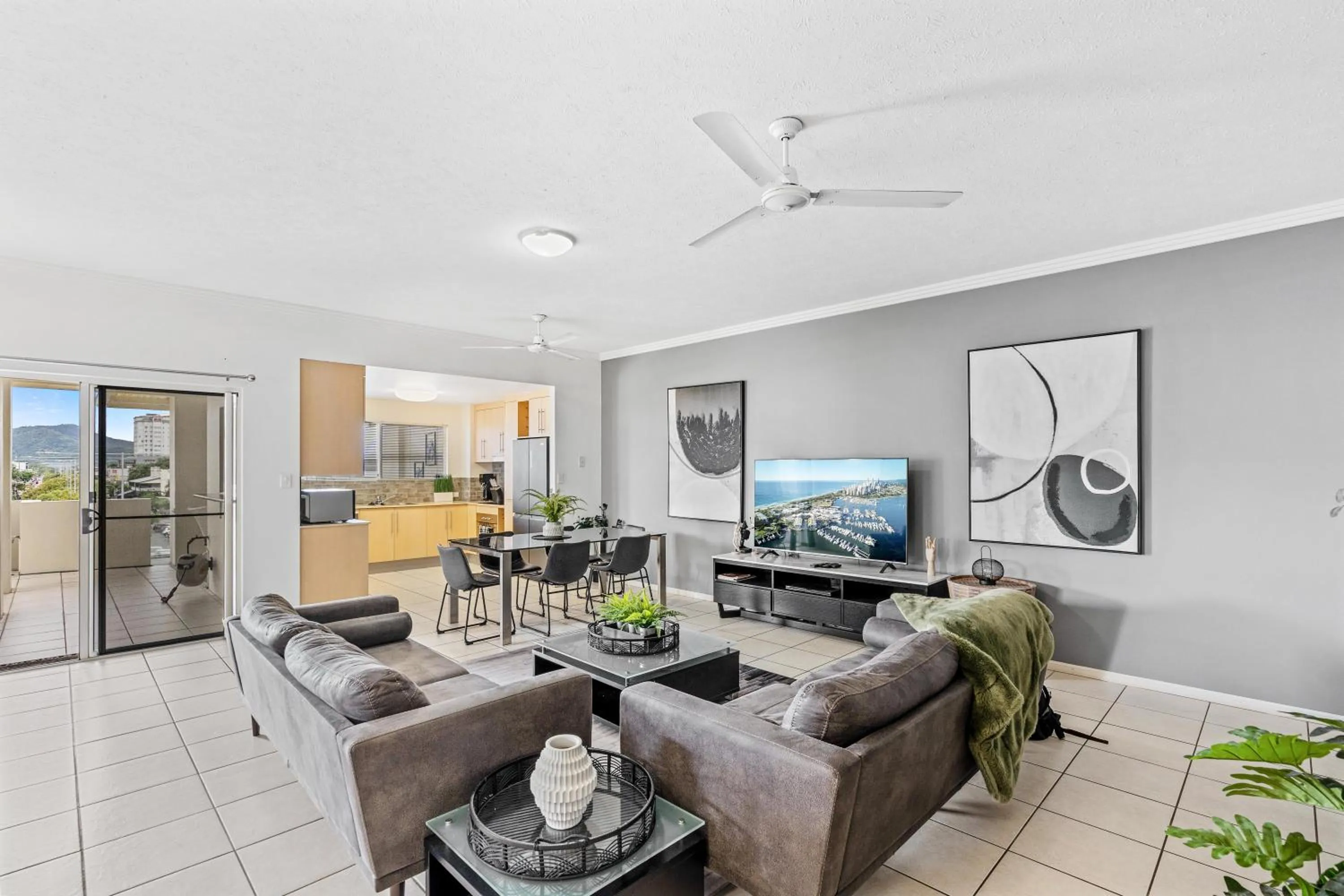 Living room in Cairns City Apartments