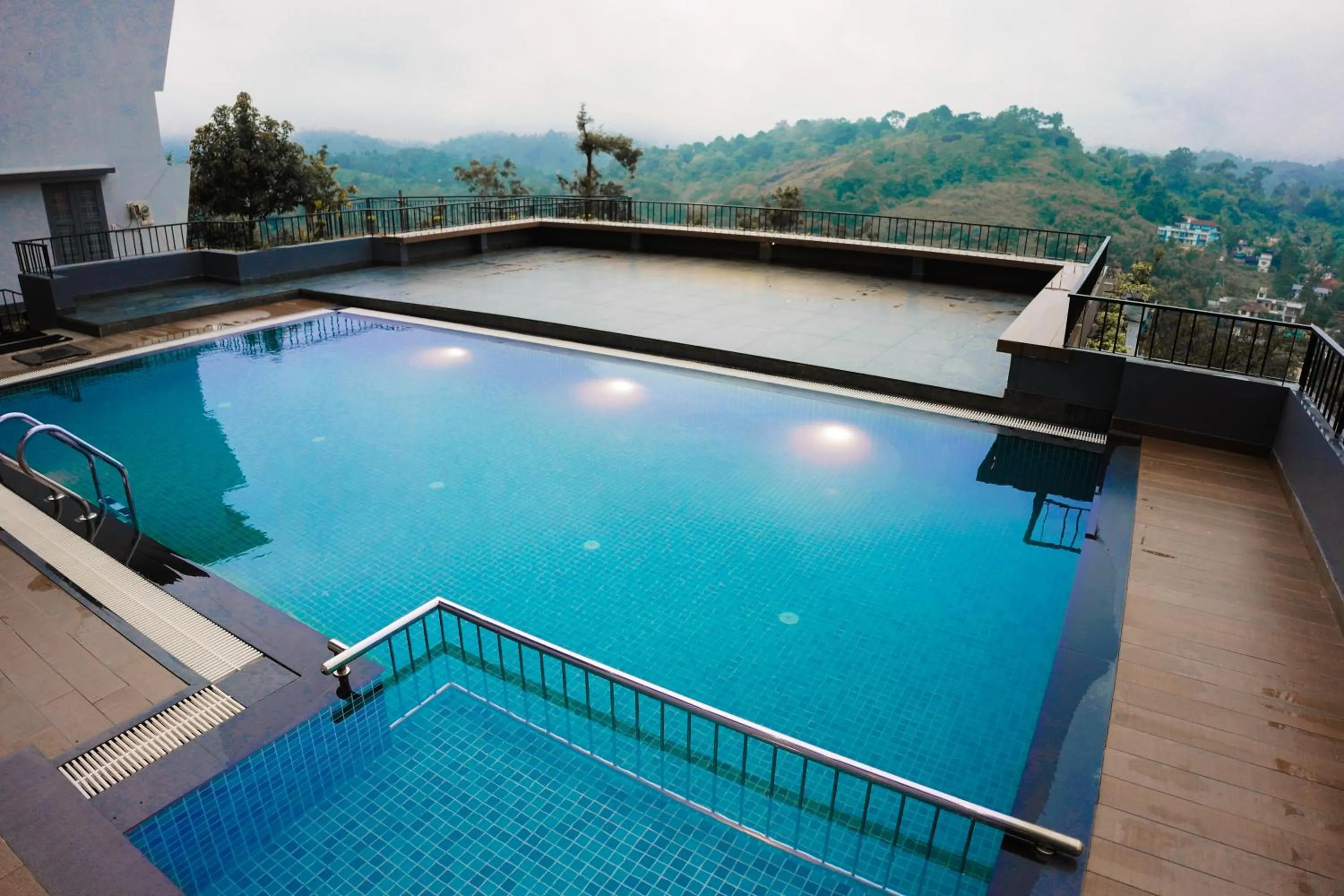 Pool view in Leaves Resort Vythiri Wayanad