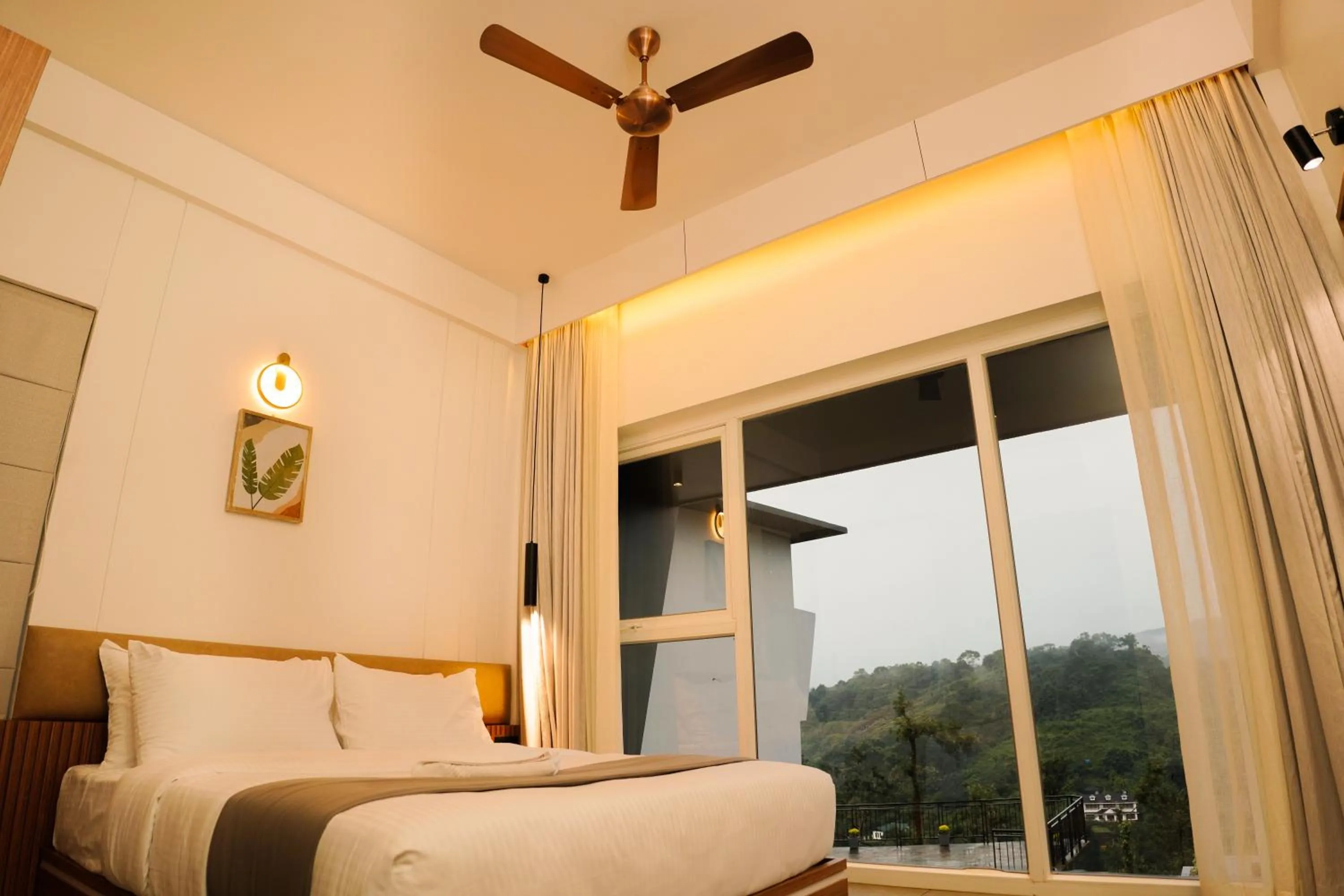 Bed in Leaves Resort Vythiri Wayanad