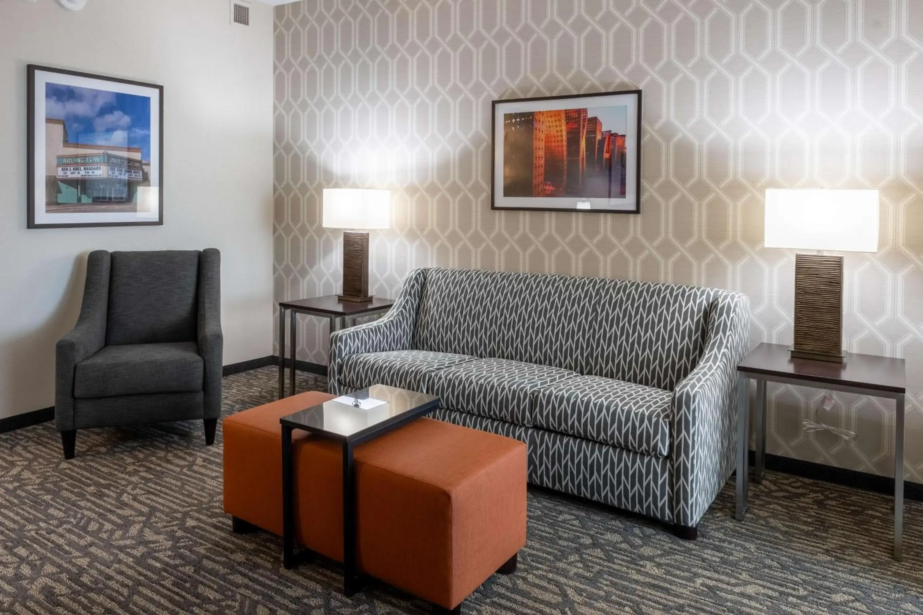 Deluxe Room with Two Queen Beds and Sofa Bed - View of Stadium in Drury Plaza Hotel Dallas Arlington Deluxe Room with Two Queen Beds and Sofa Bed - View of Stadium in Drury Plaza Hotel Dallas Arlington