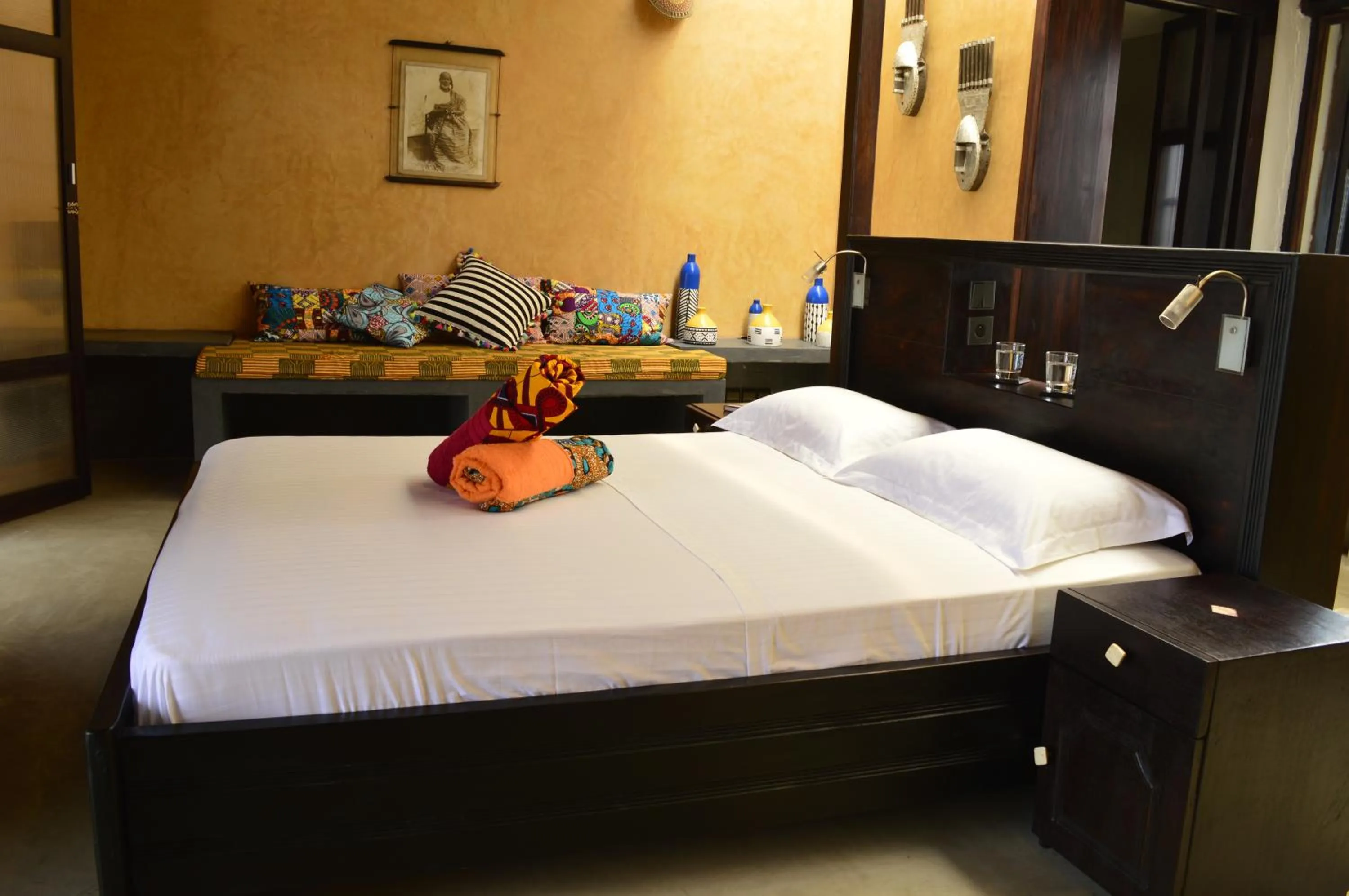 Bed in La Maison Bleue Lome