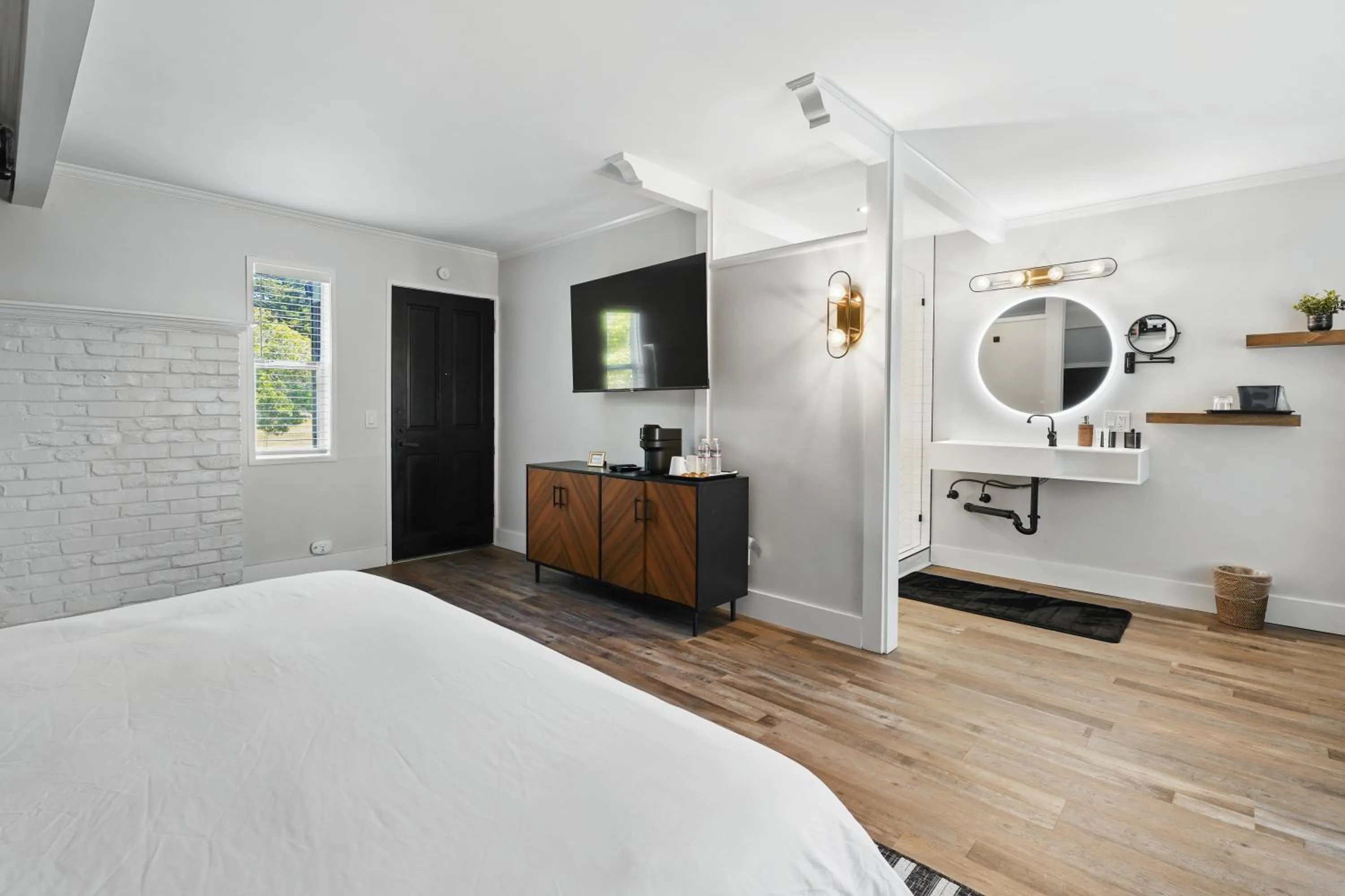 TV and multimedia, Bed in Mendo Bungalow