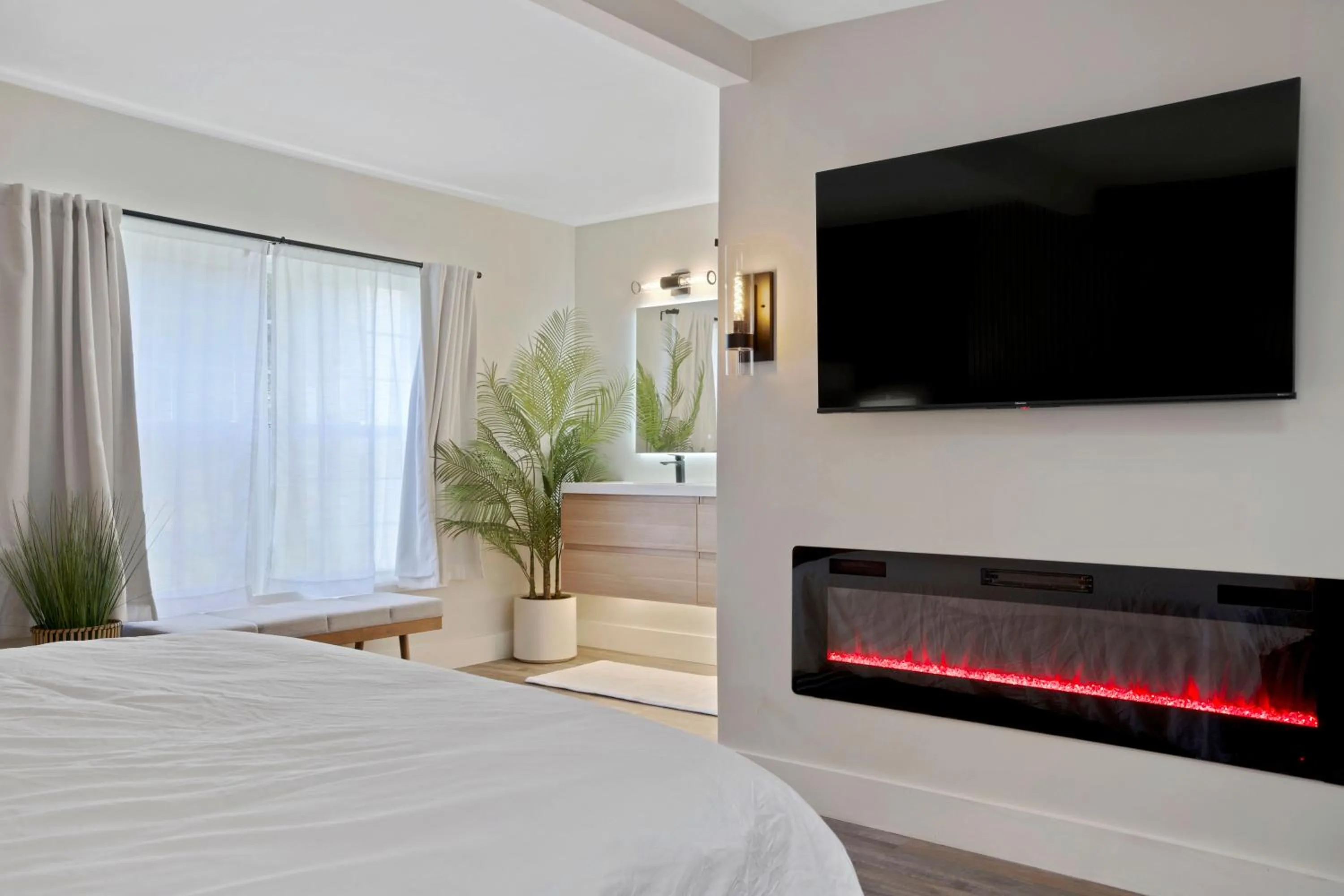 TV and multimedia, Bed in Mendo Bungalow